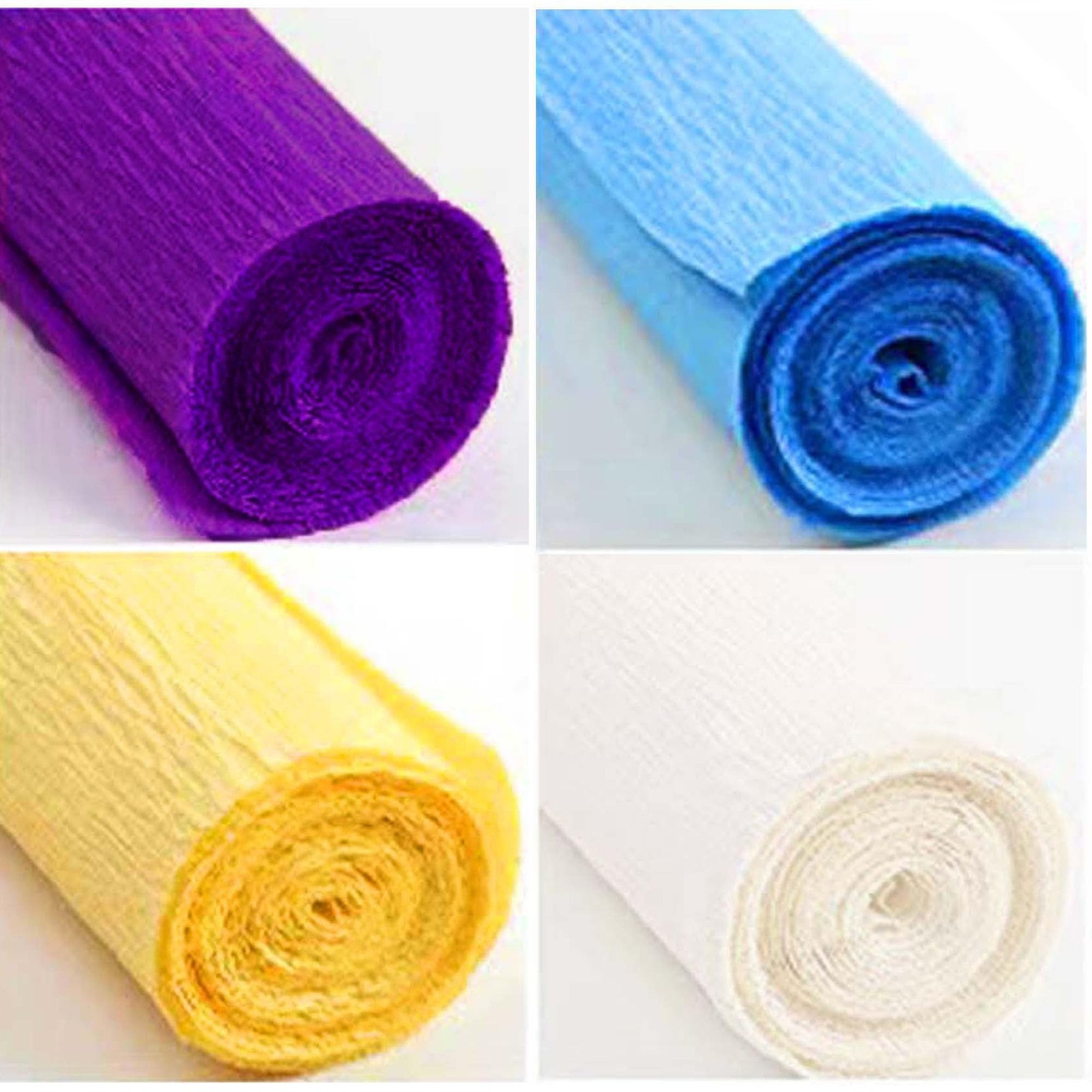 Beyoslf 4 Rolls Crepe Paper for Flower Making, 9.8 Inch Wide 8ft Long Heavy Wide