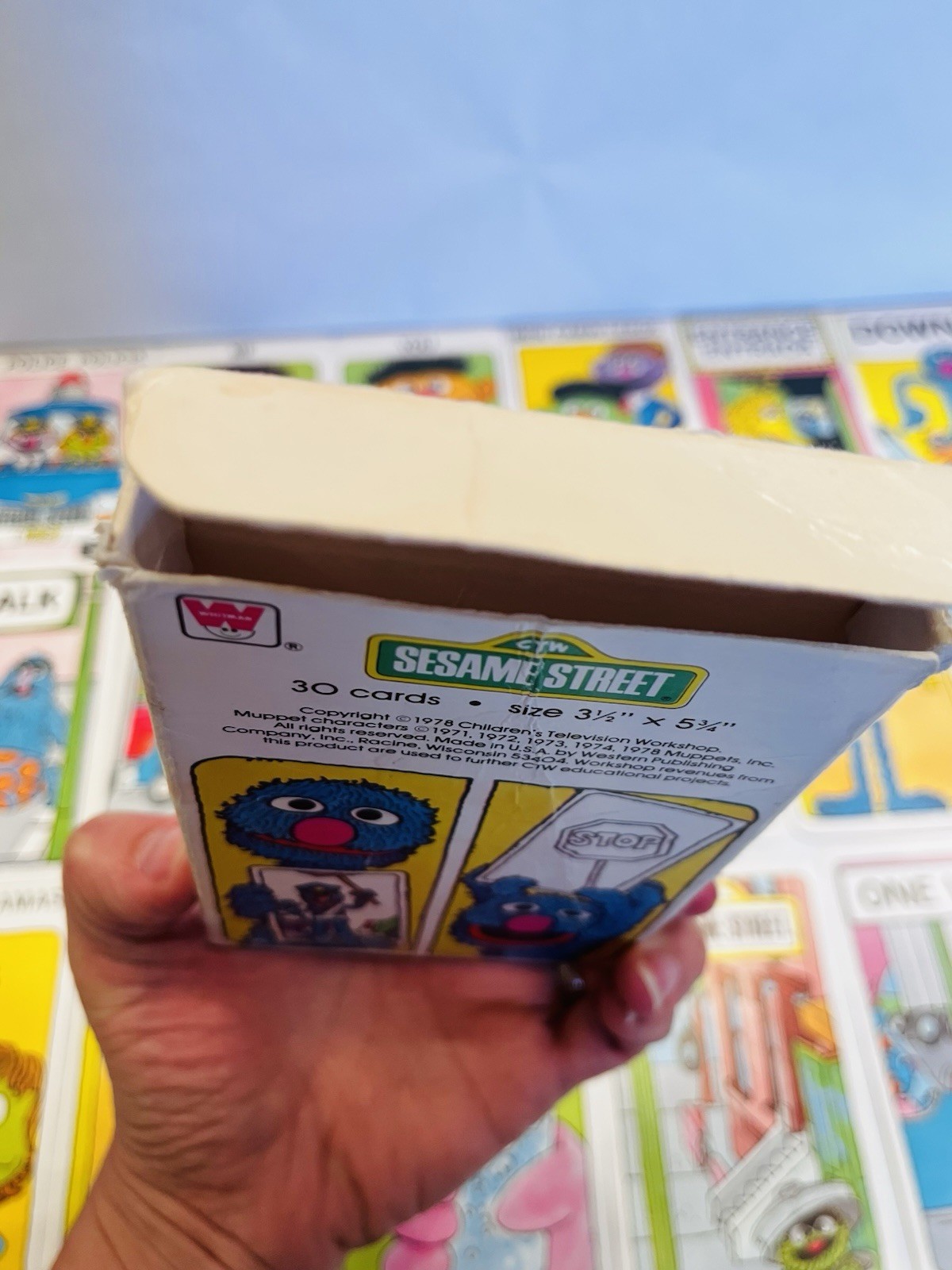 Vintage Sesame Street Word Cards Preschool Learning *MISSING 1 CARD* BIN 53