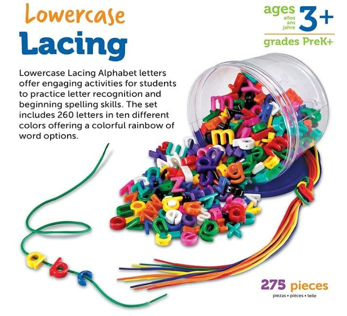 Learning Resources Lowercase Lacing Alphabet Tub