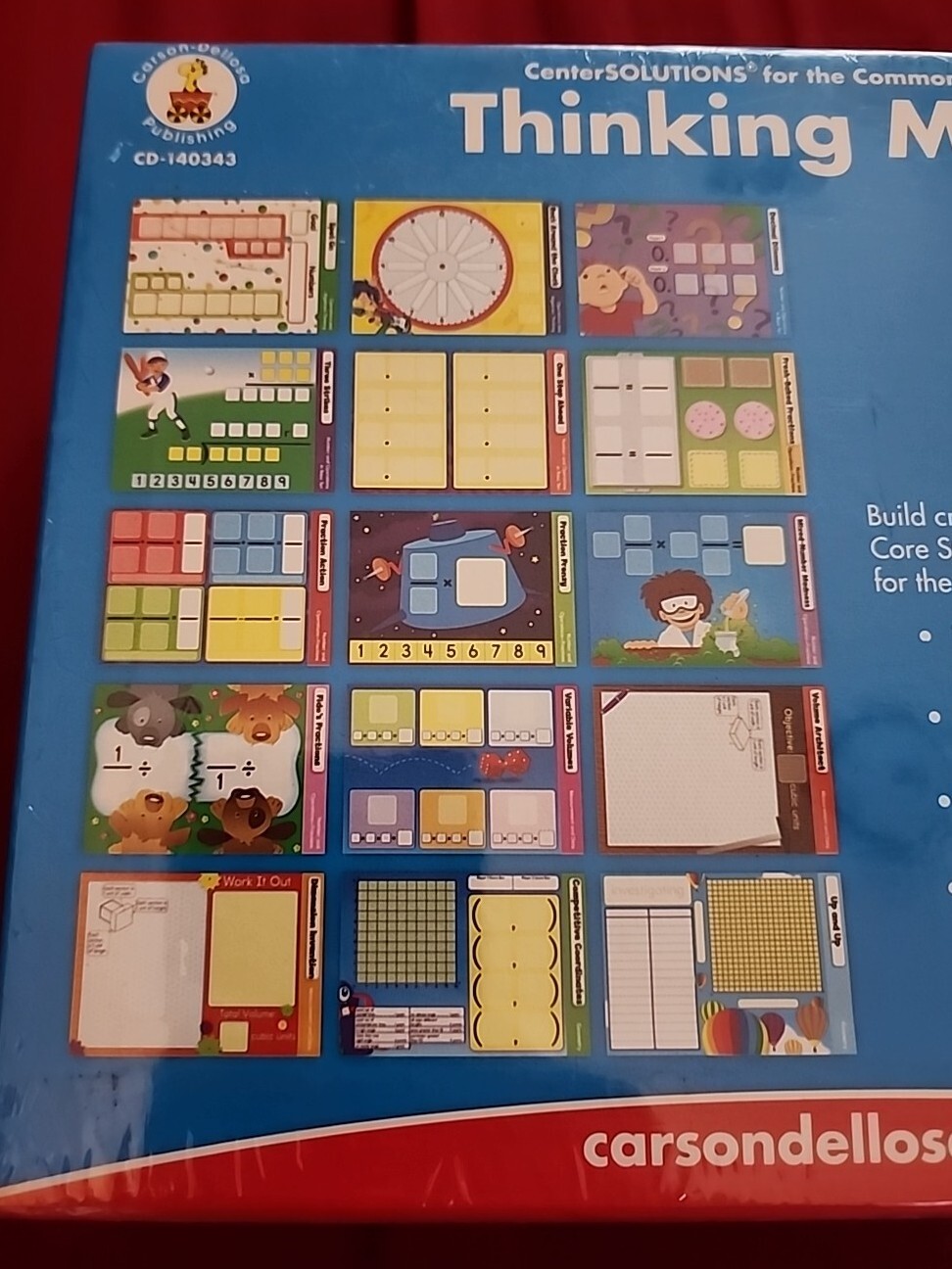 Center Solutions Common Core Thinking Mats Grade 5 Math Carson-Dellosa Education