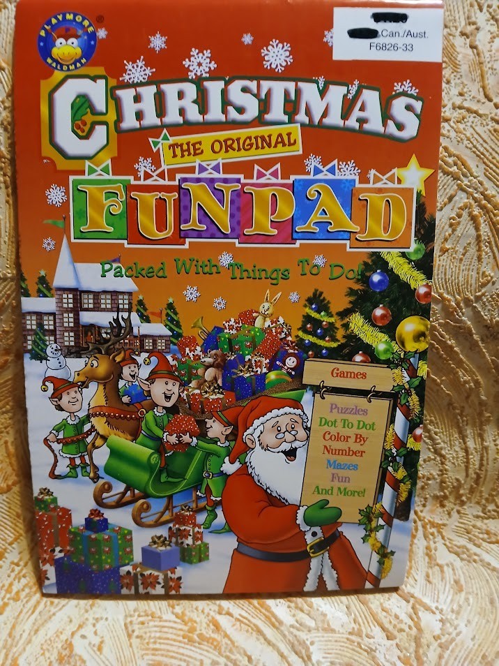 Playmore Inc. Christmas Fun Pad Maze Coloring Games Dot To Dot Picture Words New