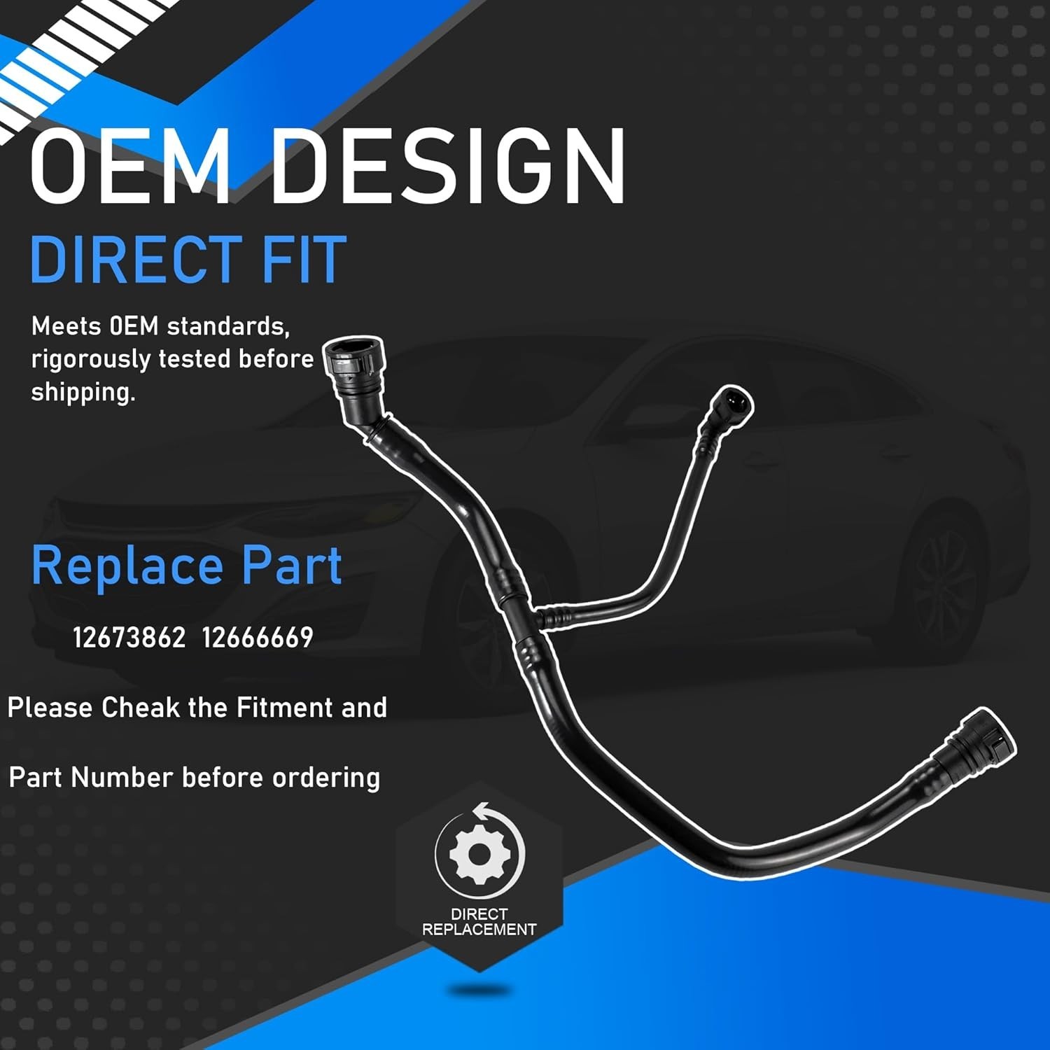 Positive Crankcase Ventilation (PCV) Valve Tube for 2016-2024 Chevy Malibu 2016-