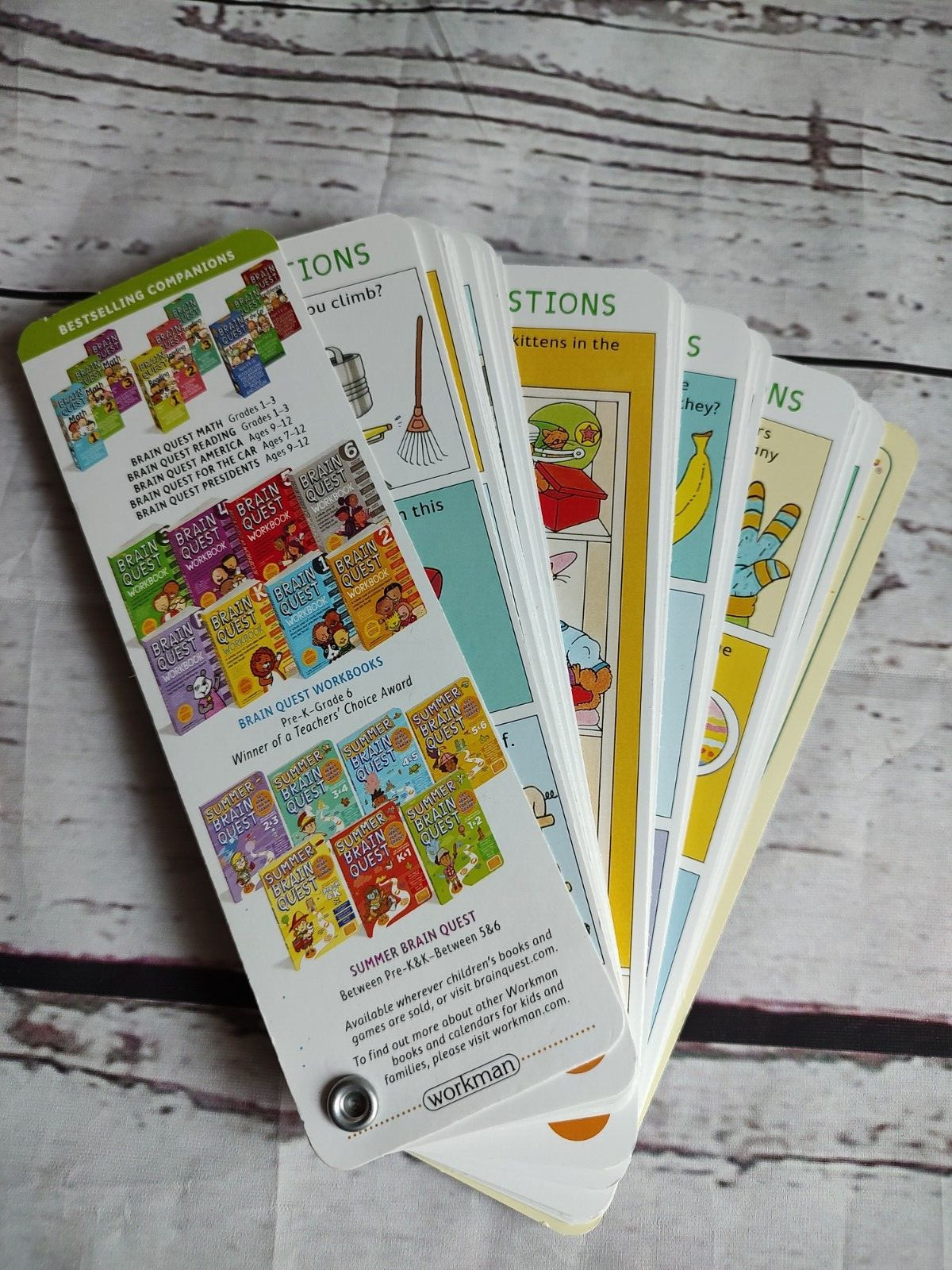 2 Sets Brain Quest Decks Ages 4-5 Preschool 6-7 Grade 1 4th Educational Tools