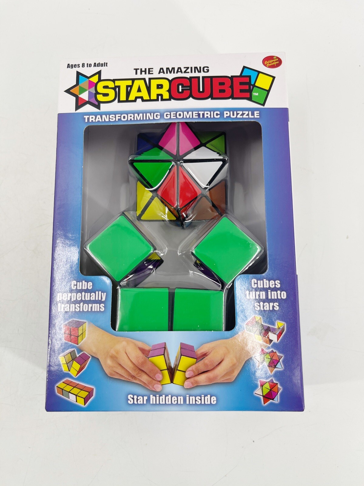 New THE AMAZING STAR CUBE Transforming Geometric Puzzle California Creations
