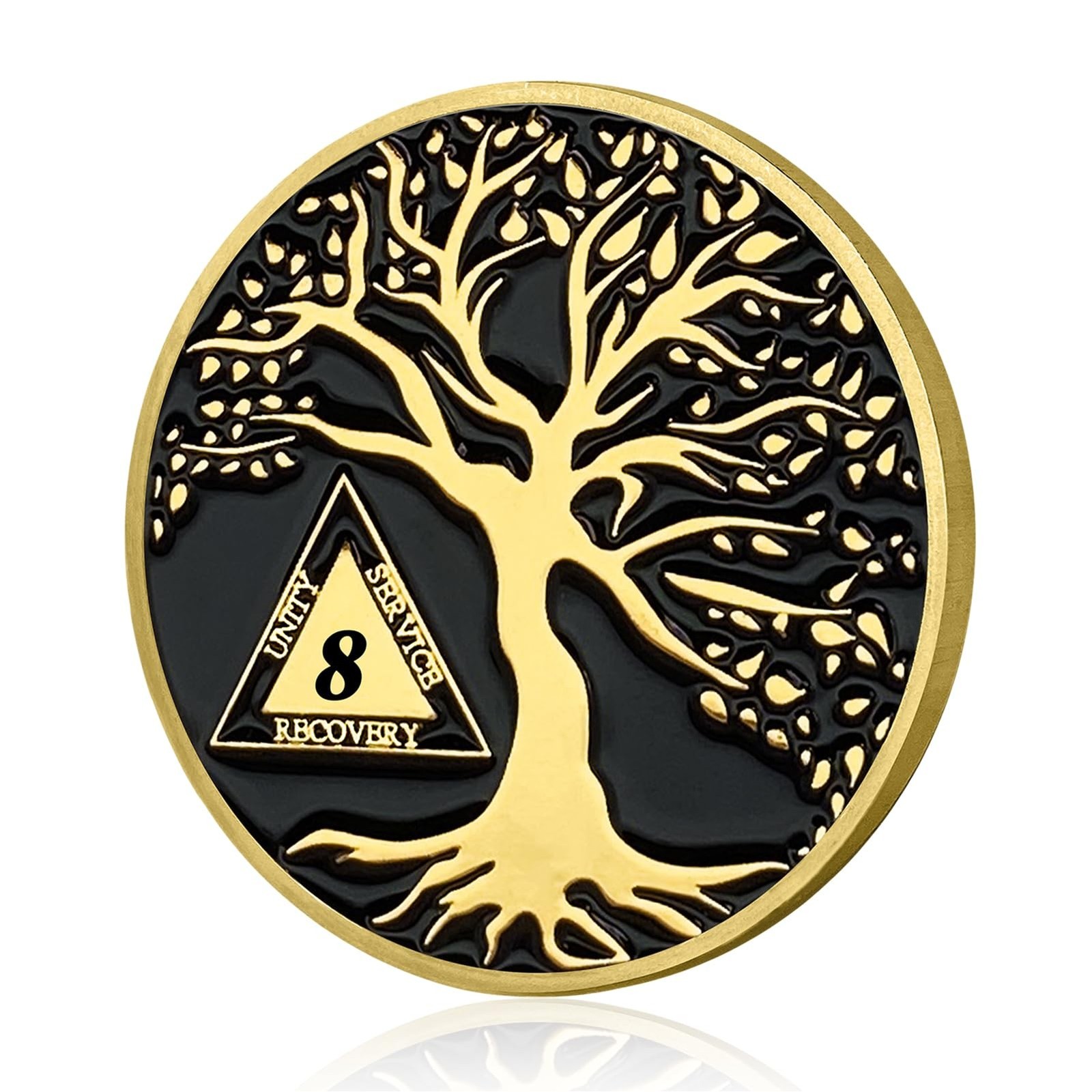 8 Year Sobriety Coins, Tree of Life 8 Year AA Medallions – AA Sobriety Chips …