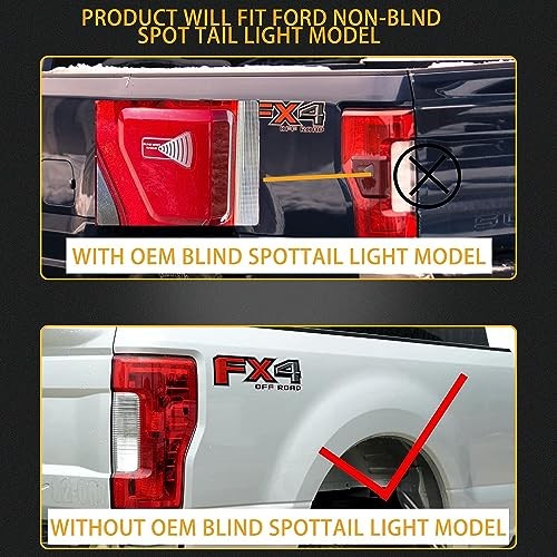 Right Passenger Side Rear Tail Light Assembly for 2020-2022 Ford F250/F350/F450