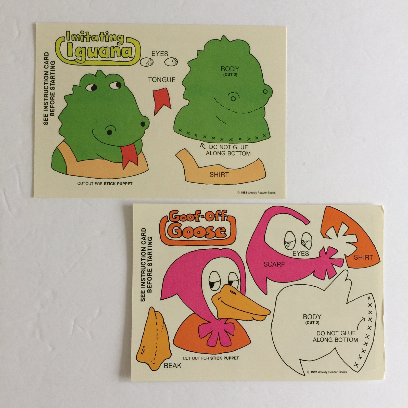 Sweet Pickles Preschool Program Homeschooling – Finger Play Puppets Iguana Goose