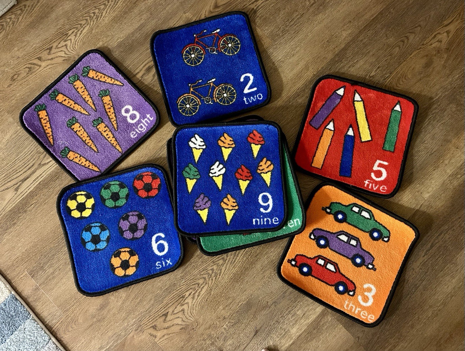 Preschool Number Carpet Mats Colorful Numbers 1-10