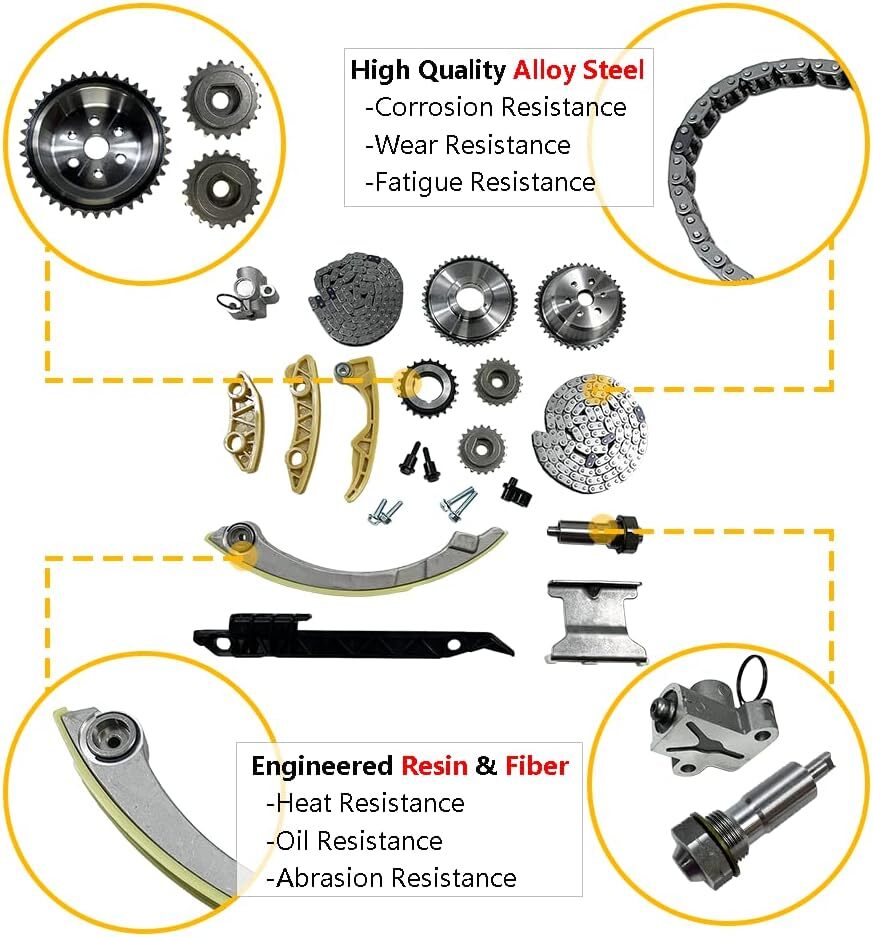 Timing Chain Kit | Fit for 2.0L 2.2L 2.4L GM Buick LaCrosse Regal Verano, Chevy