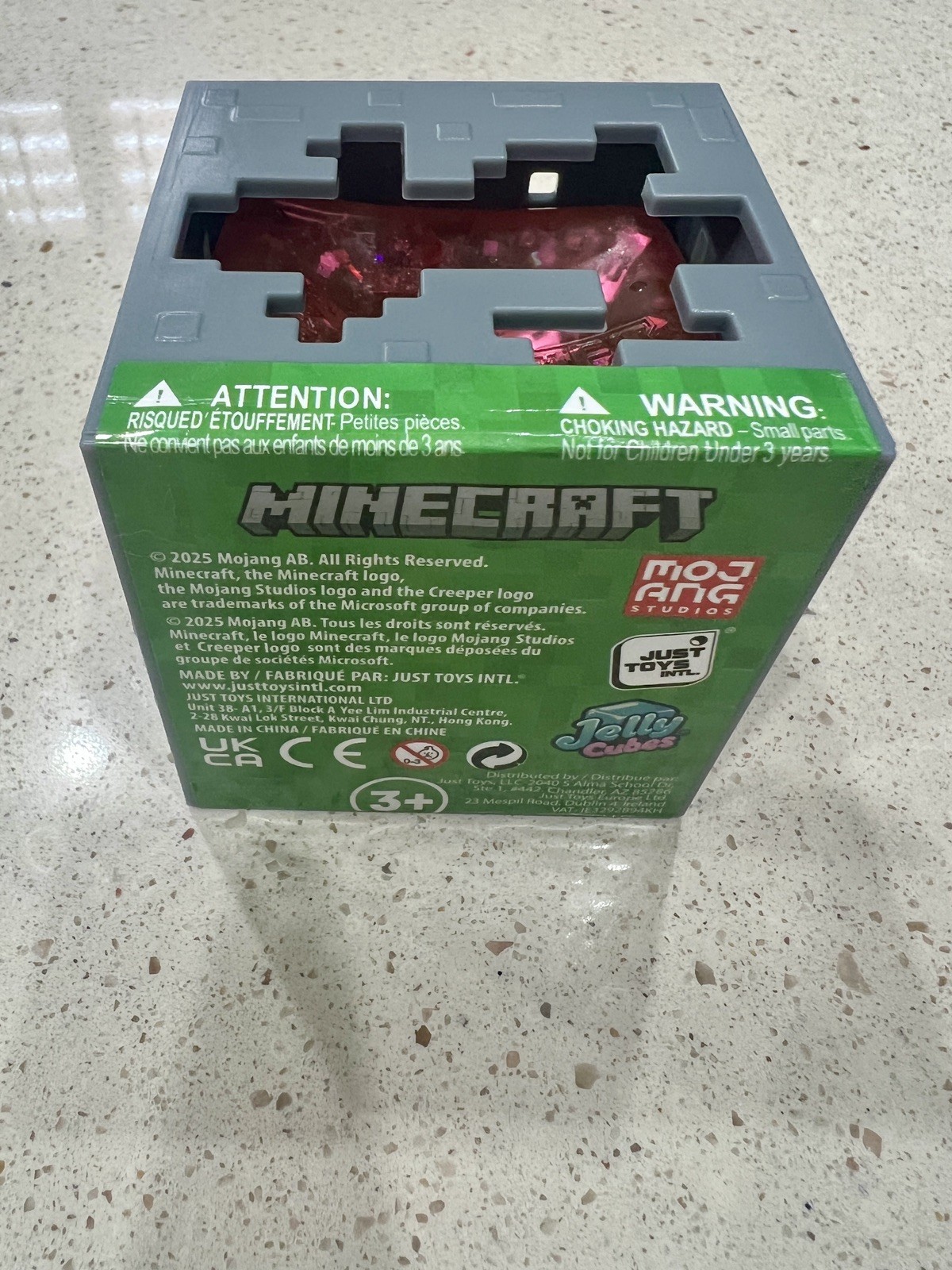Minecraft Jelly Cube Chase 1/48 Real Gold-Plated Pickaxe Pink Squishy Squeeze