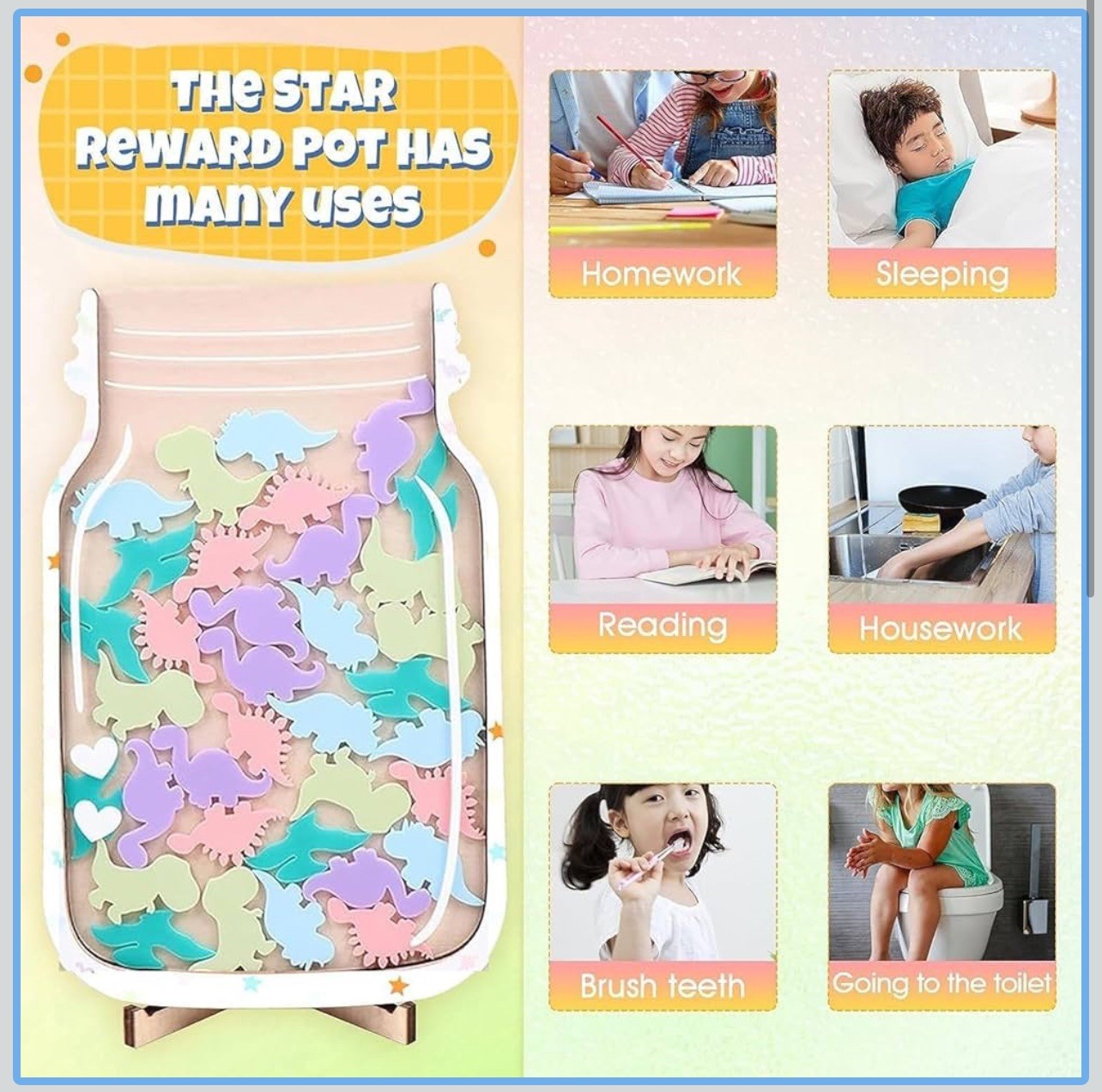 8” Reward Jar For Classroom Teacher Rewards, At Home Rewards, Potty Training