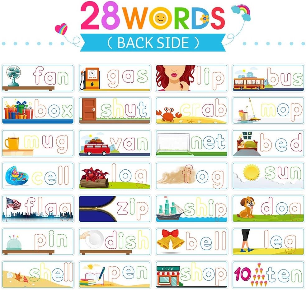 Learning Toys for 3 4 5 6 Years Old Boys and Girls – See & Spell CVC Word Builde