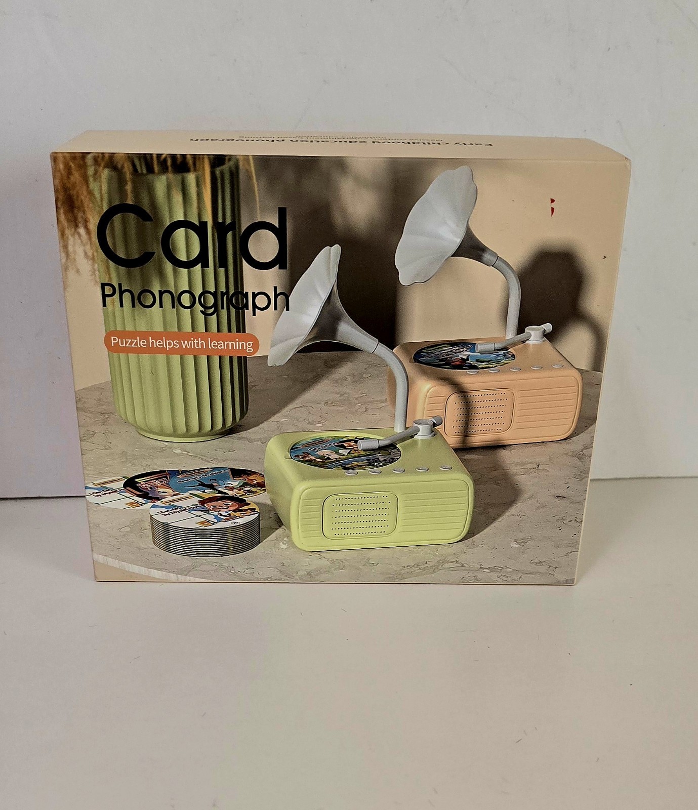 Kid’s Gramophone Music Player Toy w/ 96 Records for Ages 3+ (New Open Box)