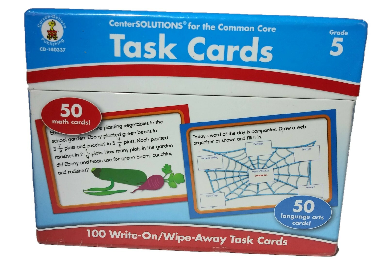 CarsonDellosa Task Cards Learning Cards Grade 5