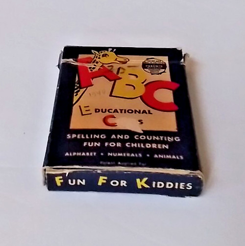 ABC CARD GAME 1944 COMPLETE WITH ALL CARDS AND BOX 36 DIFFERENT ED U CARDS INC.