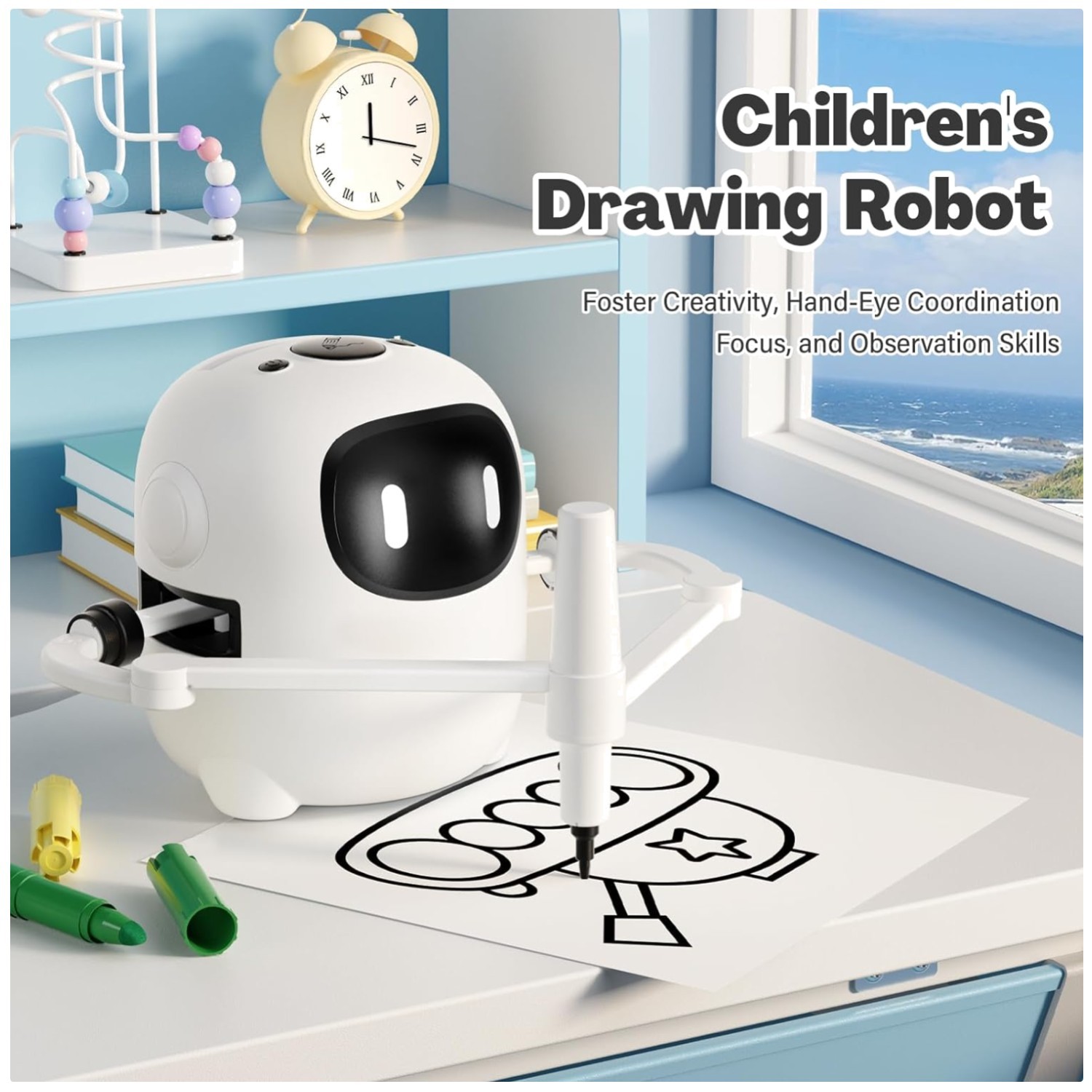 Complete Drawing Set for Kids with 150 Cards & Markers