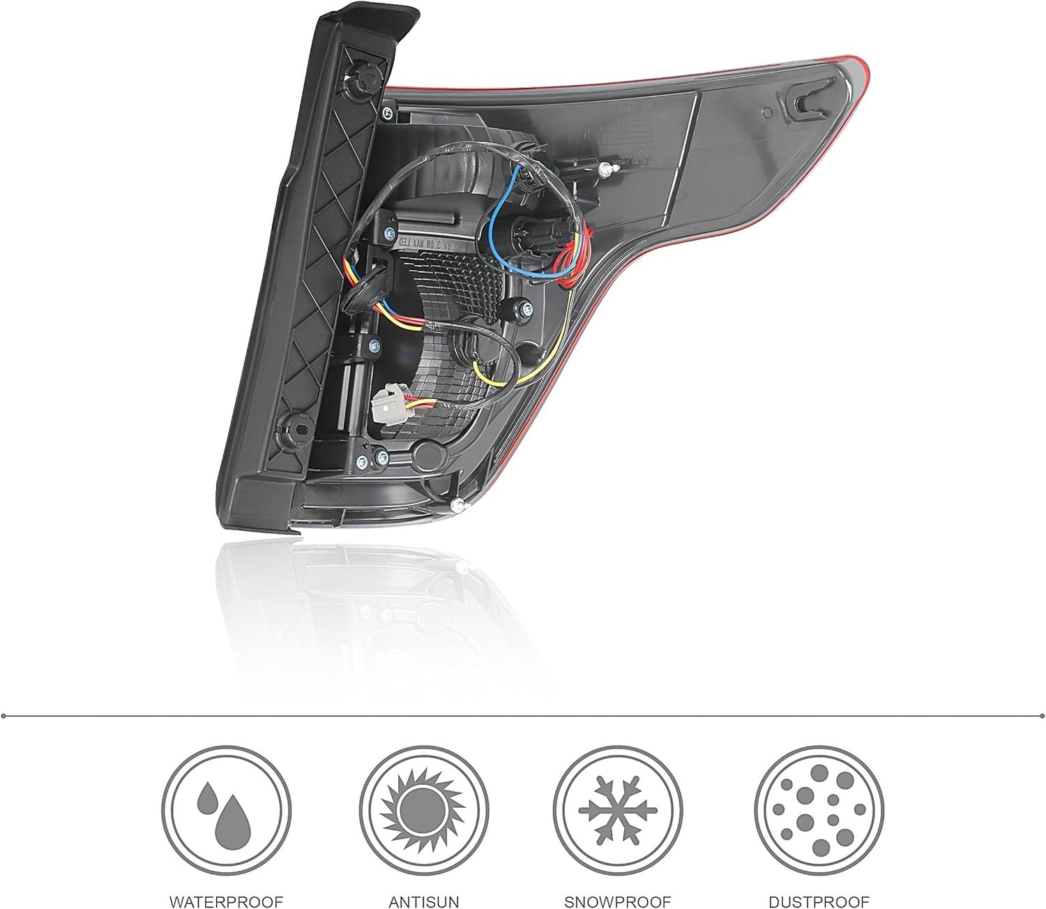 Left LED Tail Lights Assembly Compatible with 2011-2015 Ford Explorer Base Limit