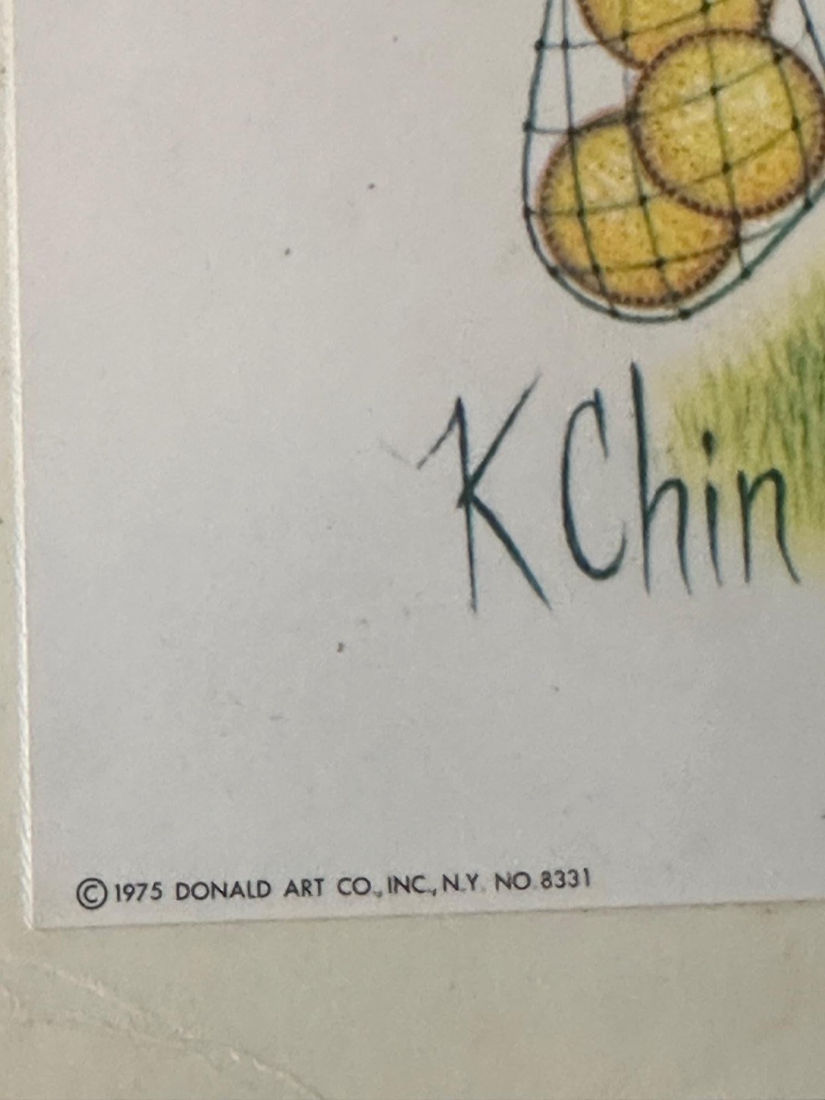 Vintage K. Chin, Animal Prints, 1970s, Nursery Art, Set of 4, Assorted