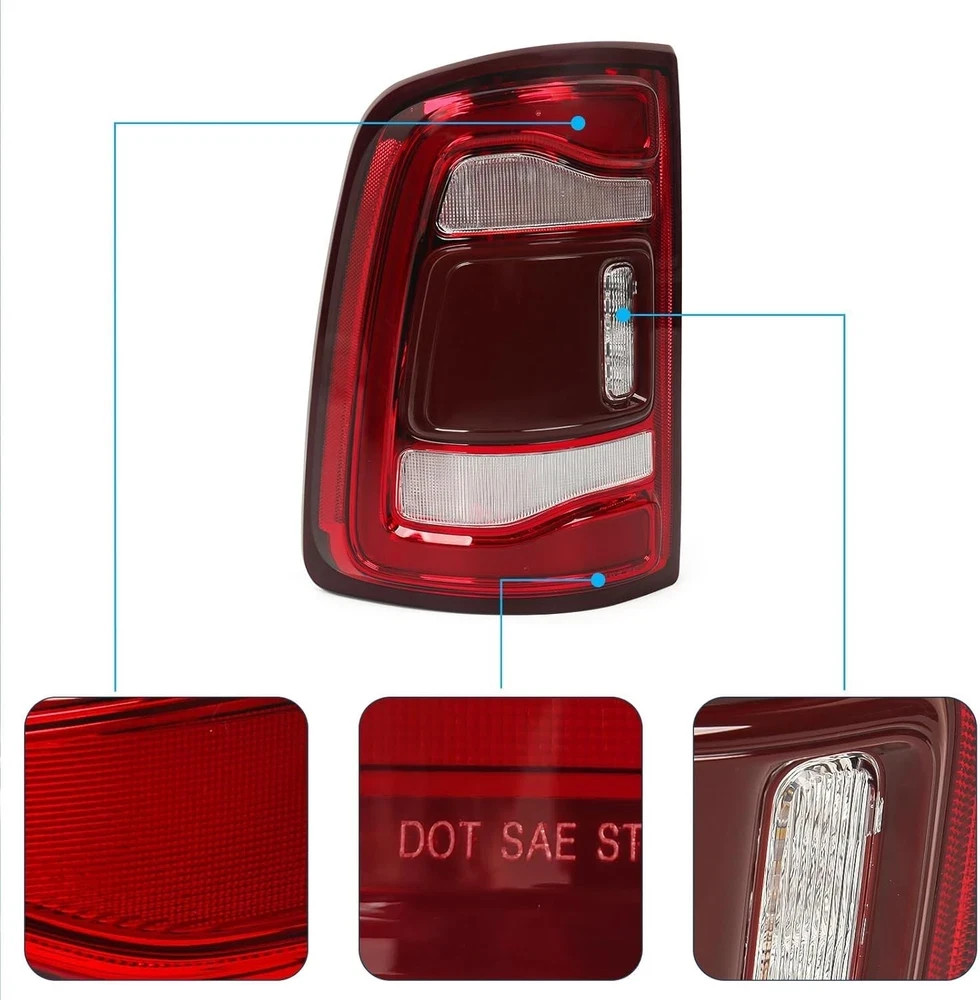 19-24 Dodge Ram 2500 3500 LED Tail Light Blindspot Ready Left Driver Side