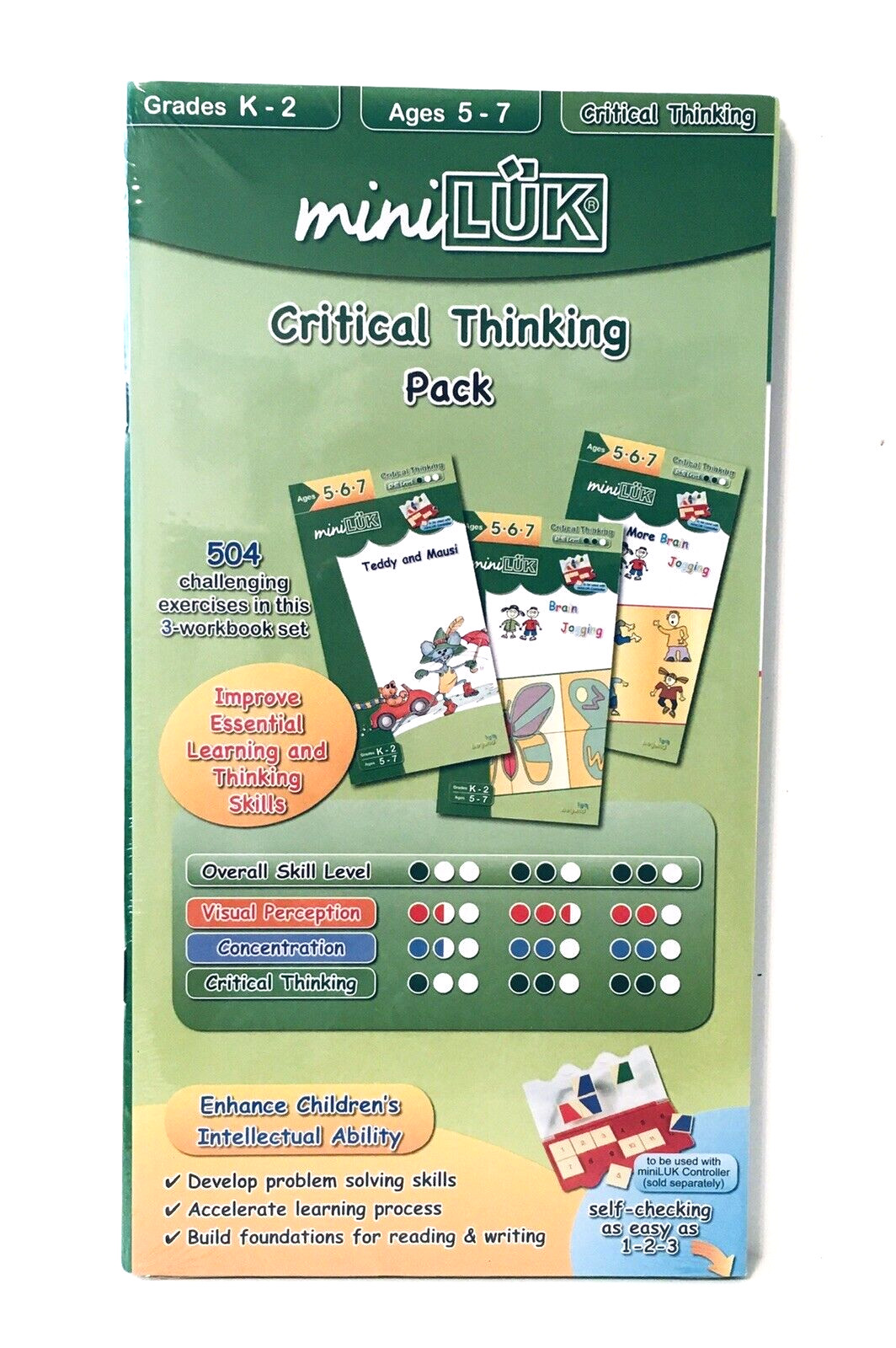miniLUK Workbook Set for K-2, Ages 5-7