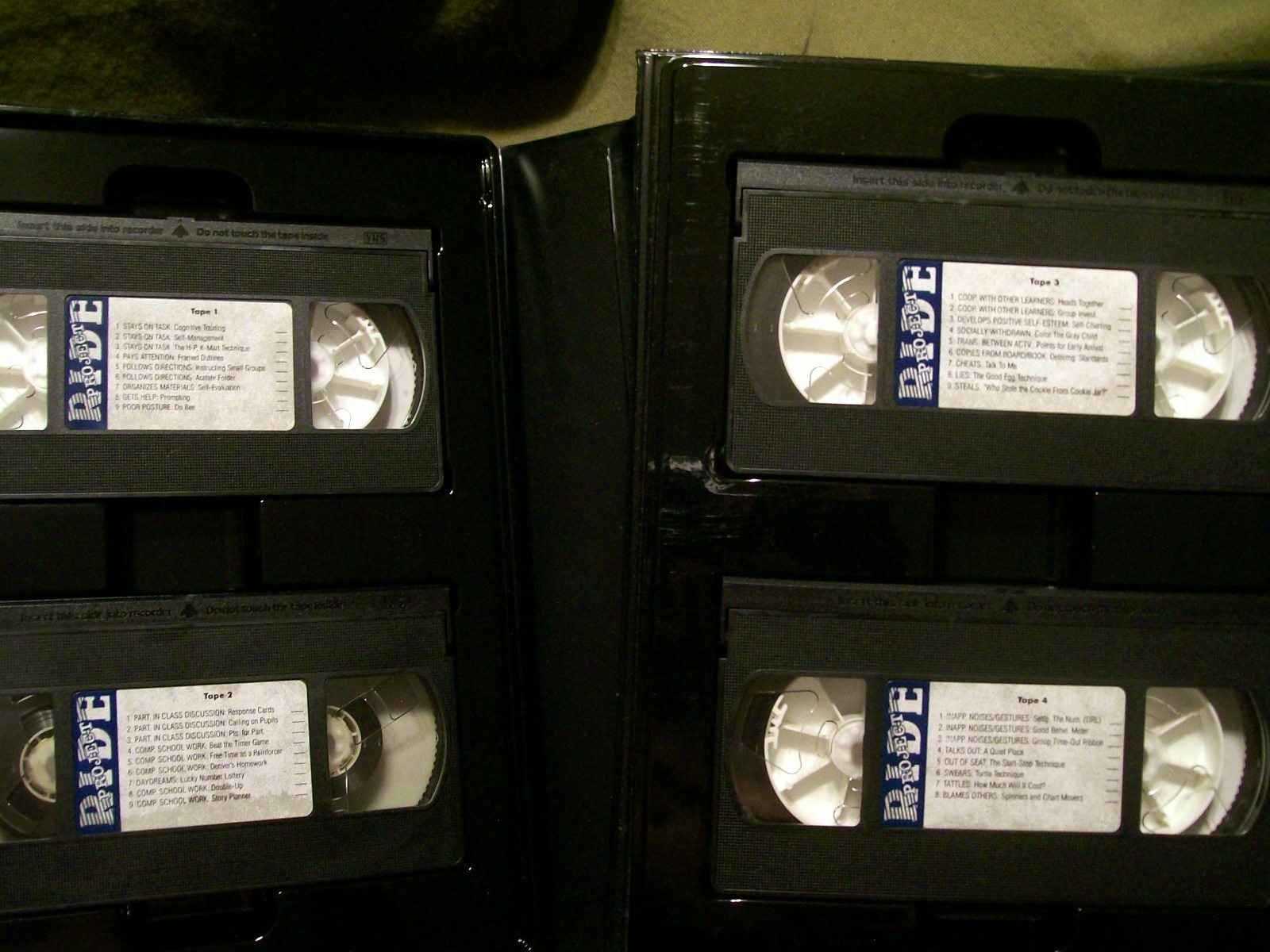 Project RIDE Program Materials Elementary Version (6 VHS) Designed Program
