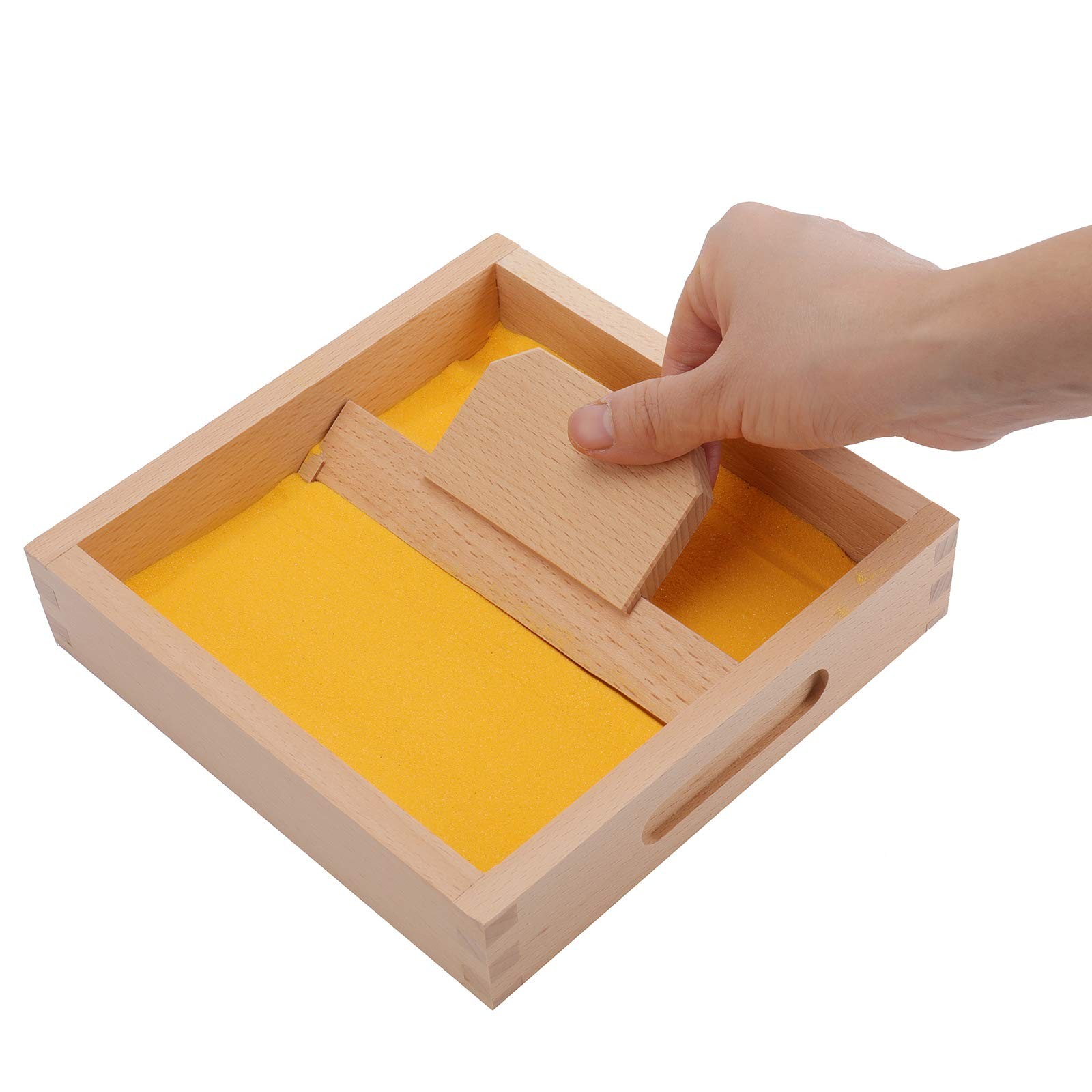 Montessori Letter Formation Sand Tray, Wooden Sand Trays with Pen for Writing…
