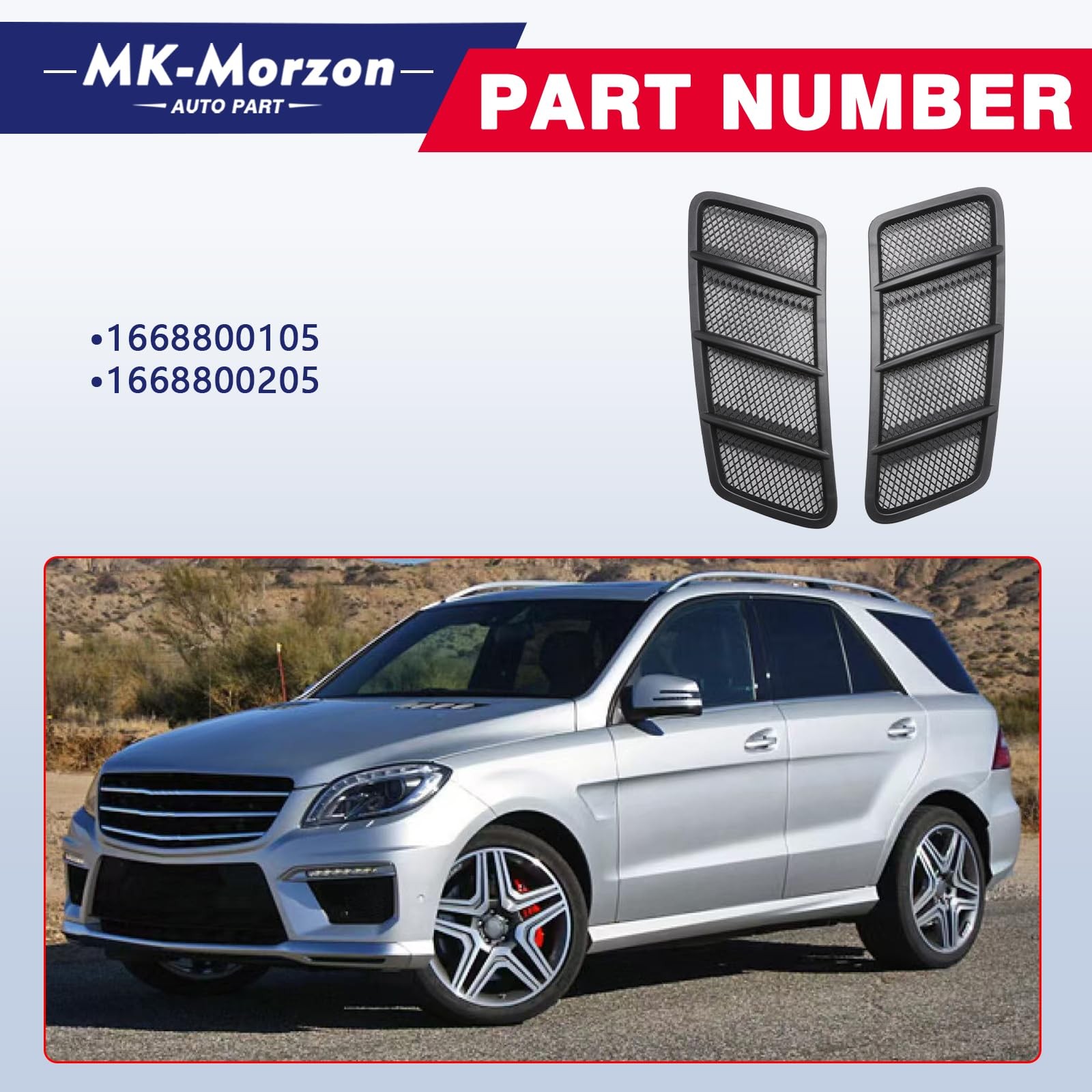 Front Hood Vent Grille 12-15 ML GL 1668800105