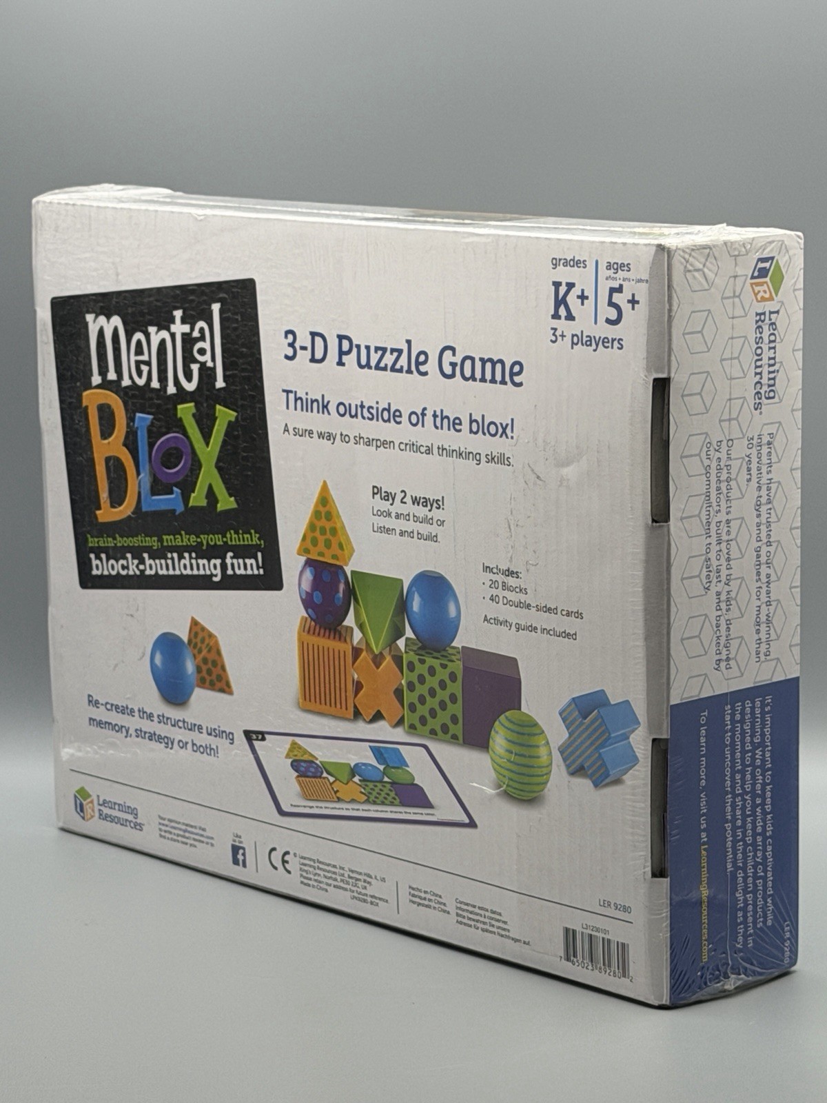 Learning Resources Mental Blox 3-D Puzzle Game Age 5+ Building Blocks