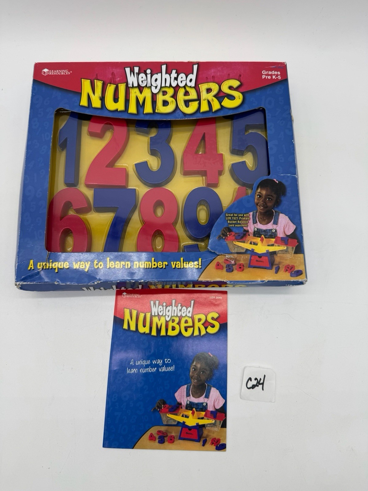 NEW Learning Resources Jumbo Plastic Weighted Numbers Balance Scale LER 2049 NIB
