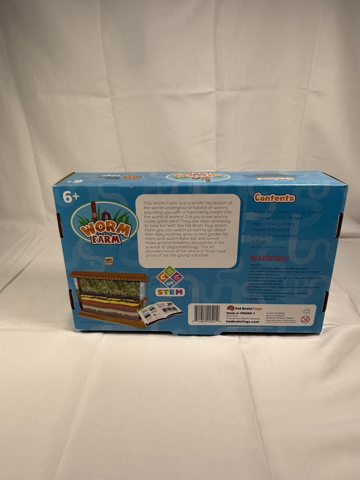 Fat Brain Toys Worm Farm Ages 6+ STEM New In Box Educational Toy