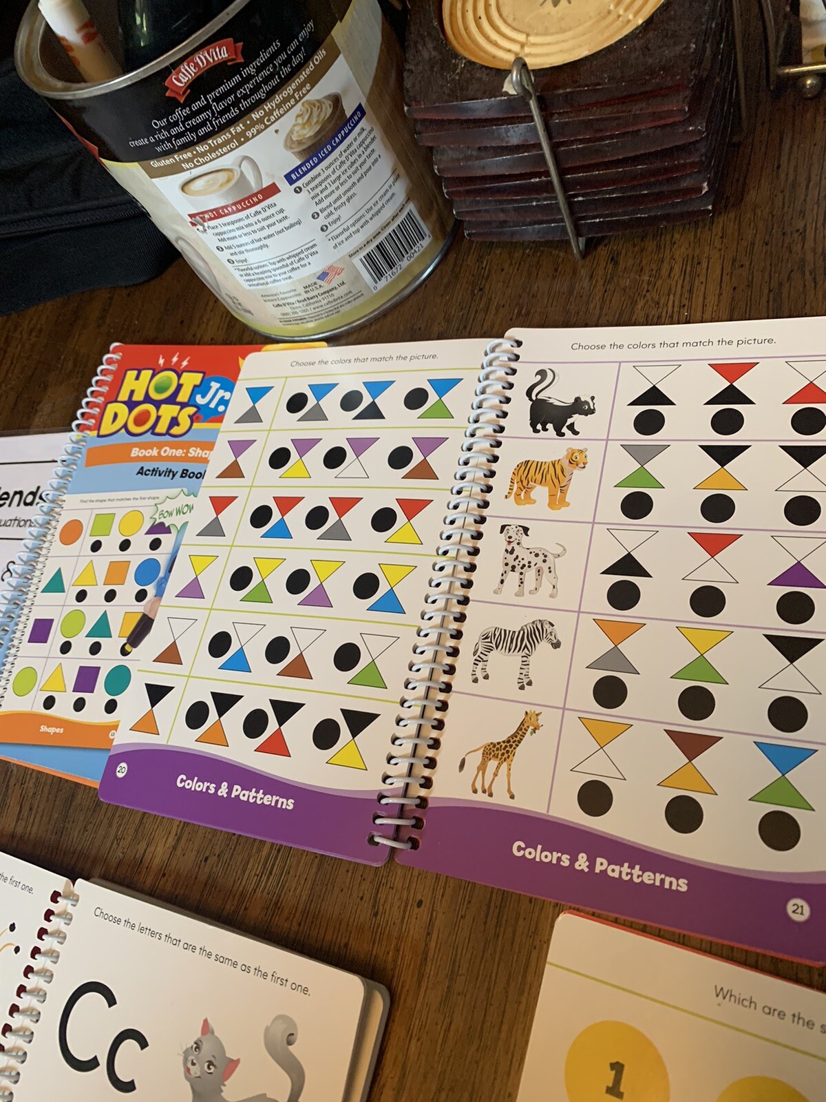 Hot Dots Jr PreK-1st grade 4 interactive Books with self-correcting talking pen