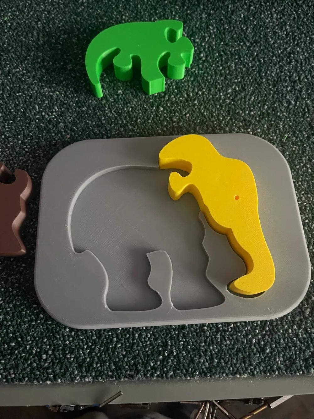 Elephant Shape Puzzle for Kids – Motor Skills Development and Shape Orientation