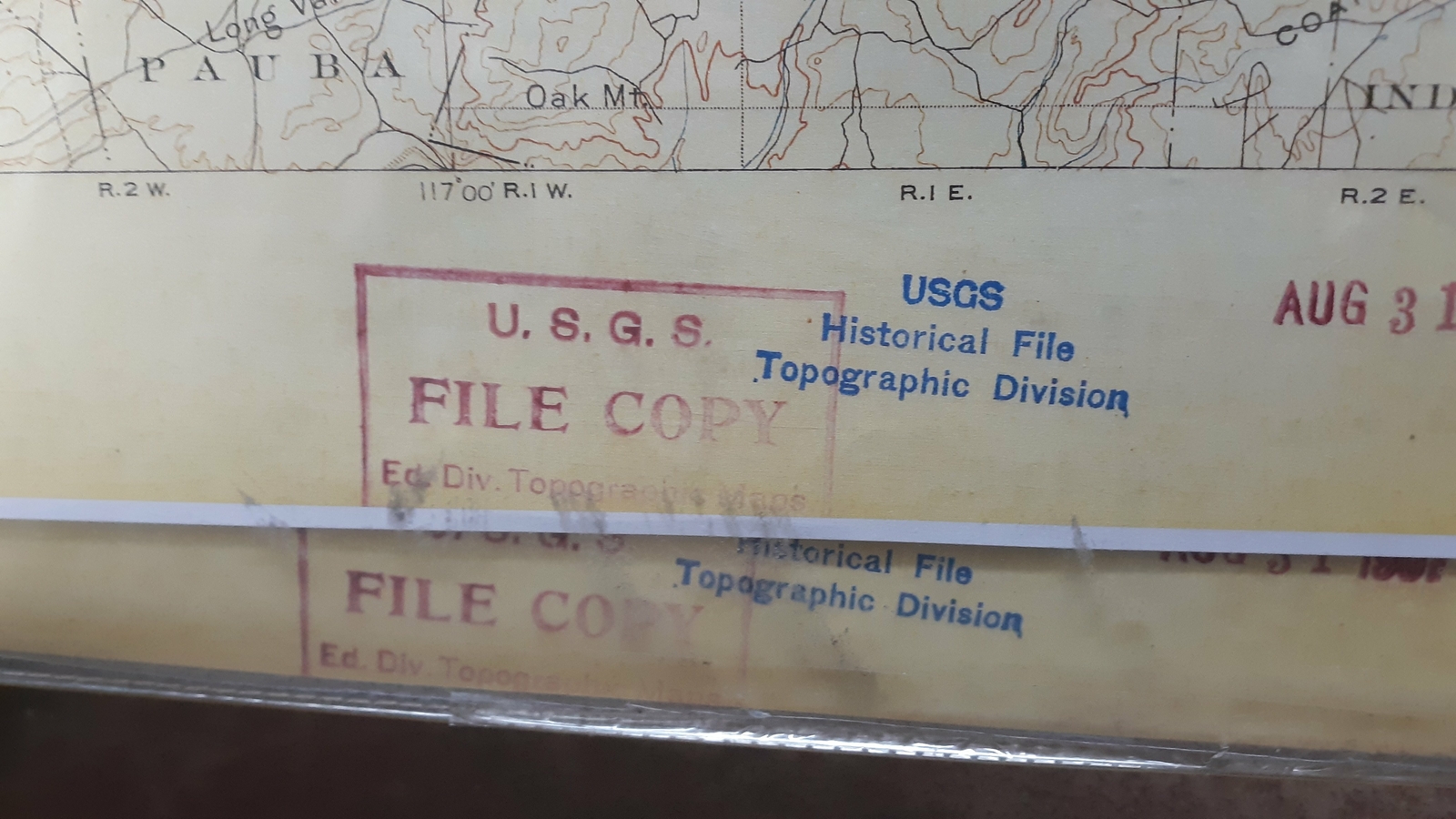 Southern California Topograhic Map, Jumbo Sheet No. 1 [Dry Erase Laminated] 1907