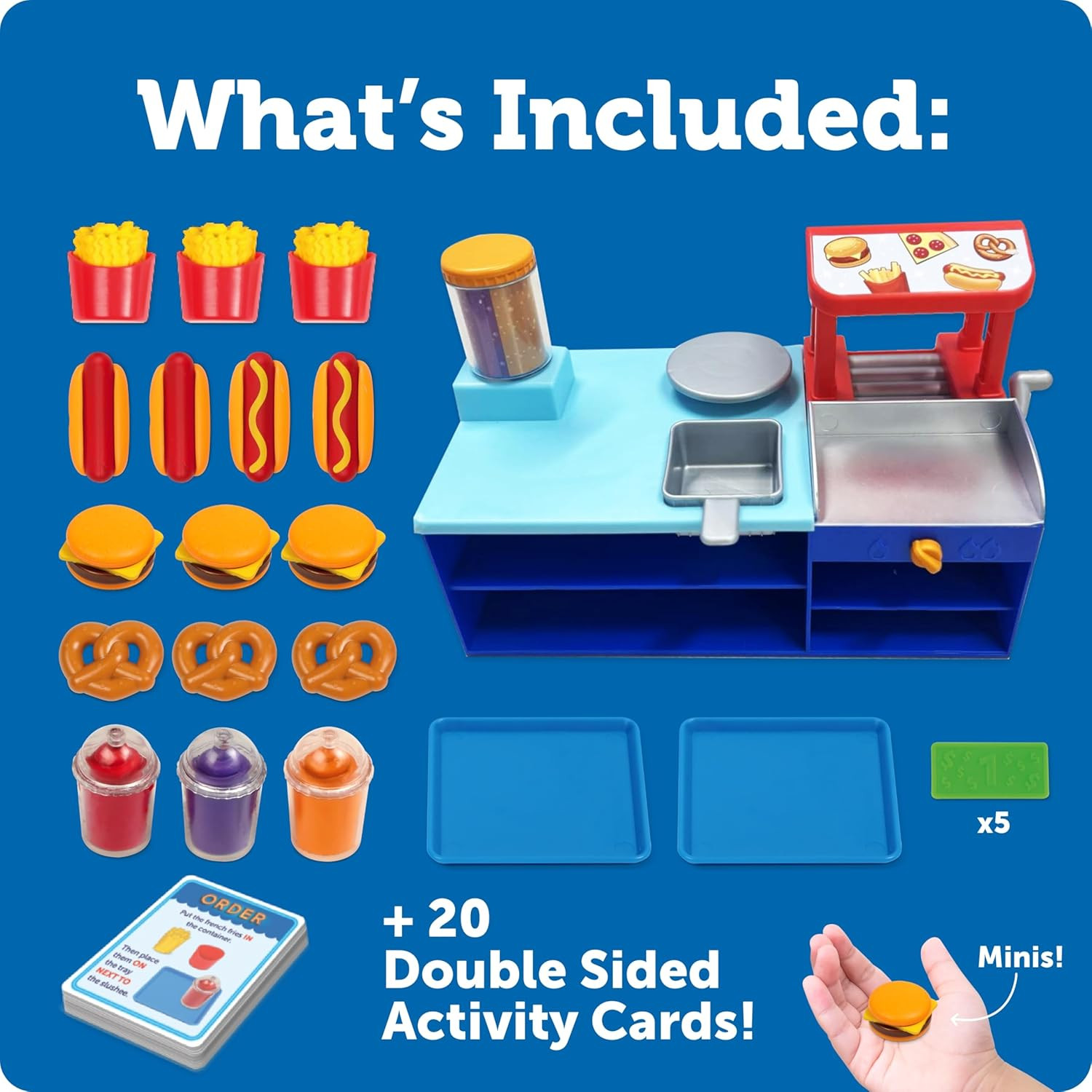 Mini Snack Shop Sorting Set, Play Food Shop, Role Play Store, Kids Kitchen Plays