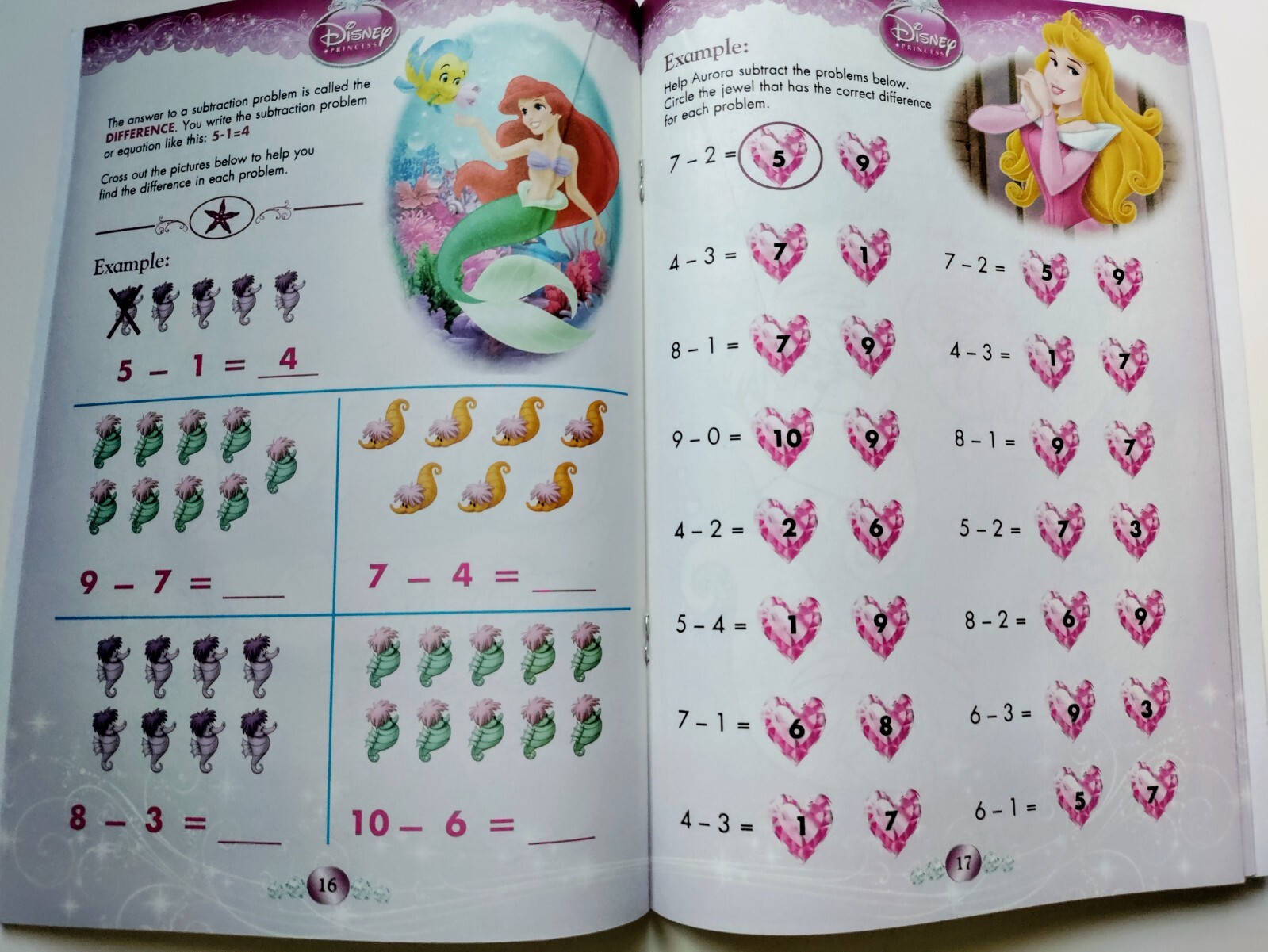 Disney Princess Math, Coloring Pages, Crayons & Minnie Colors, Shapes: Set of 4