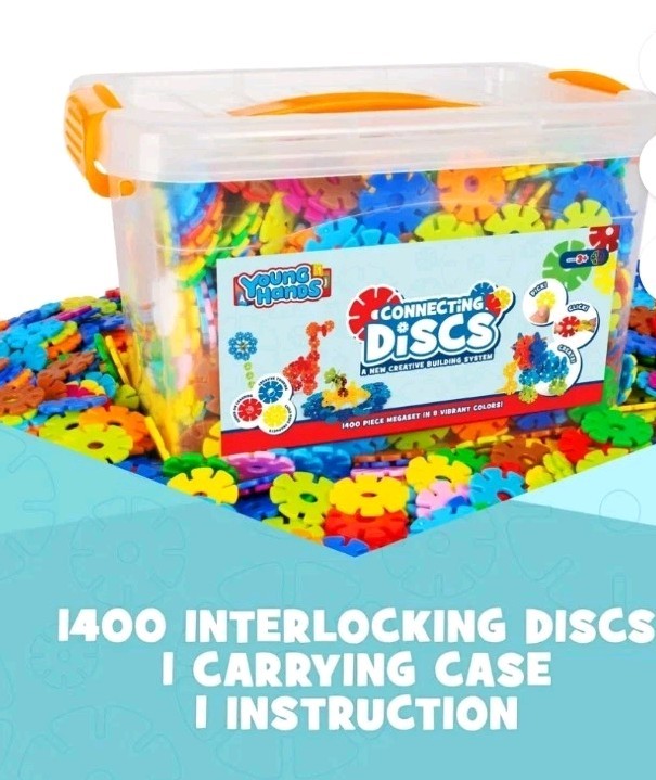 Creative Kids Flakes 1400 Piece Interlocking Plastic Disc Set STEM New Free Ship