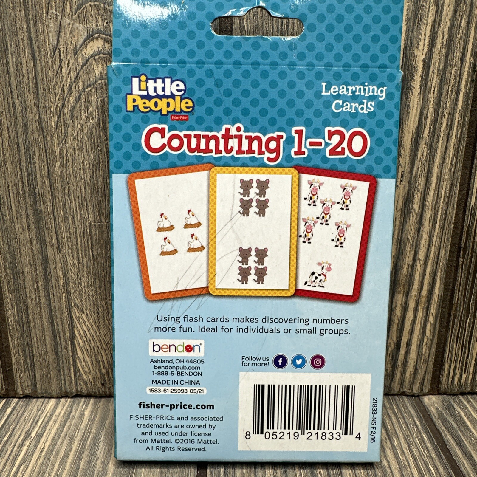 Little People Learning Flash Cards Counting 1-20 Ages 3+