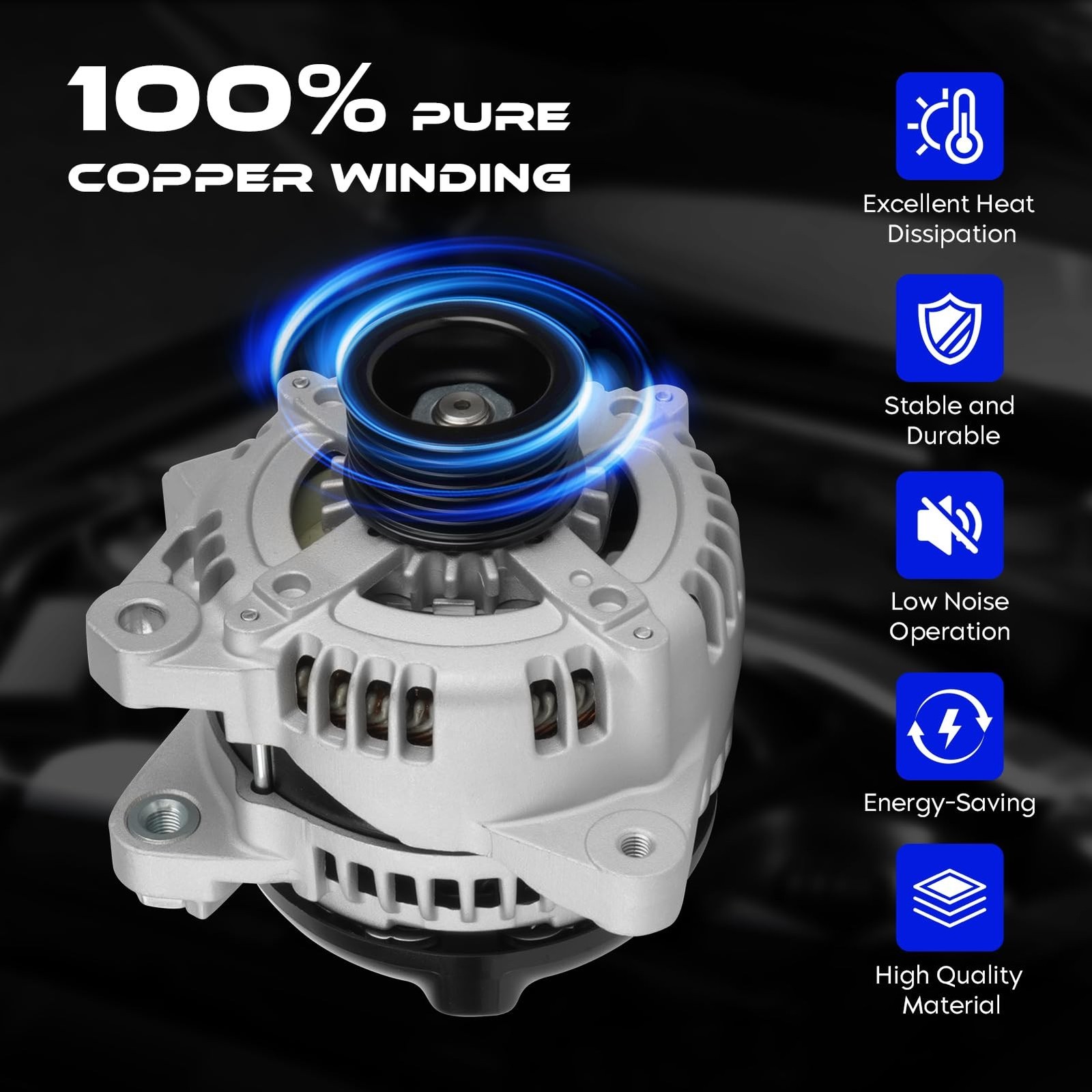 11034 New Alternator L4 2.4L for Toyota Camry 2004-2006, for Solara 2004-2008…
