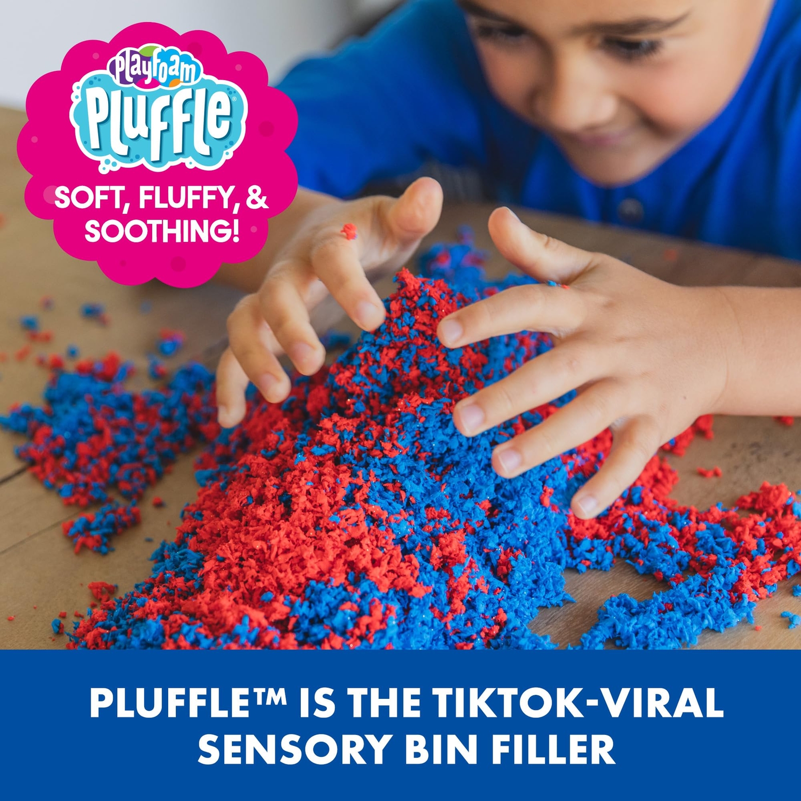 Playfoam Pluffle Sensory Bins 4 Pack Non Toxic Fluffy Learning Toy for Kids
