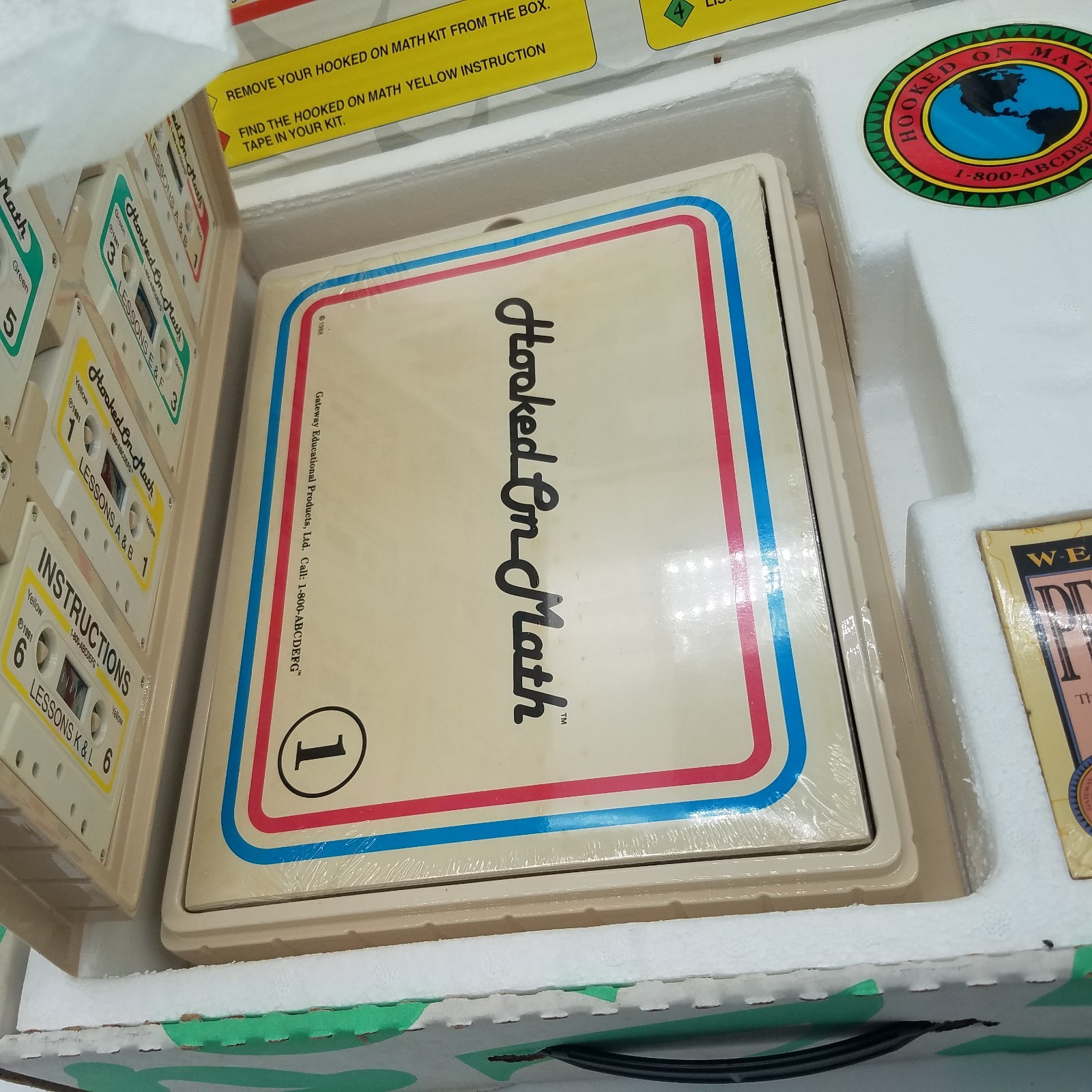 Vintage Hooked on Phonics Math Boxed Set Cassette Books Cards 1988 Home School