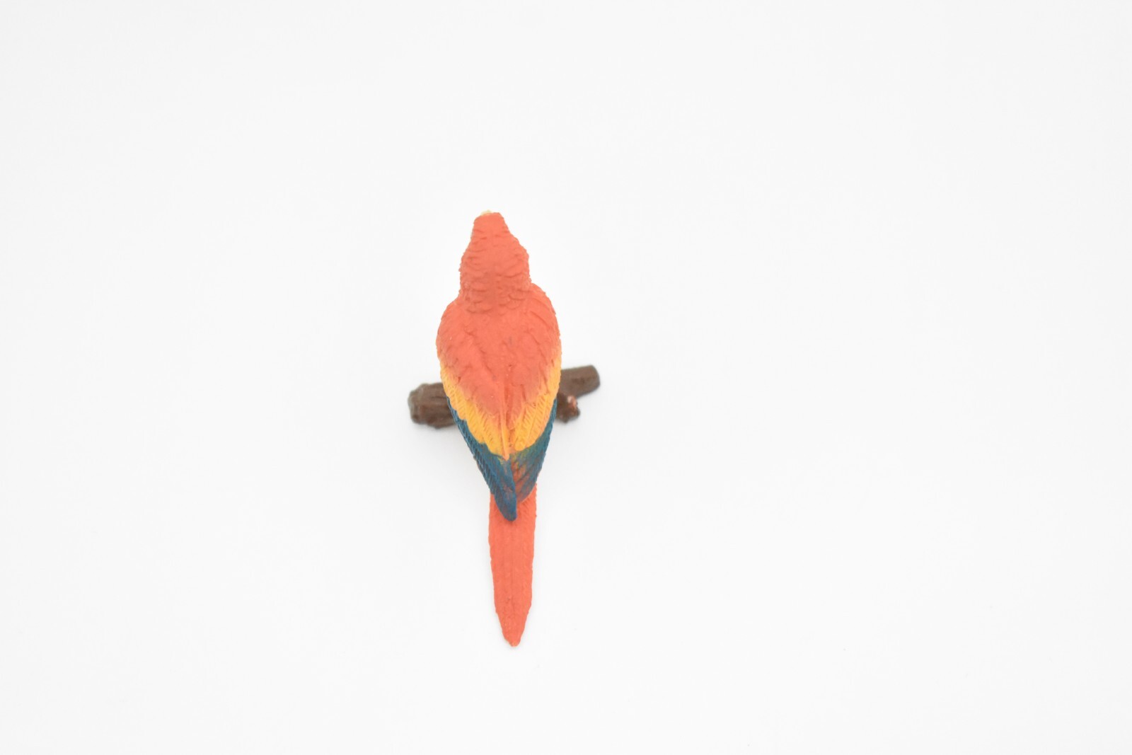 Parrot, Very Nice Rubber Reproduction, Hand Painted Toy 2 1/2″ F617 B131