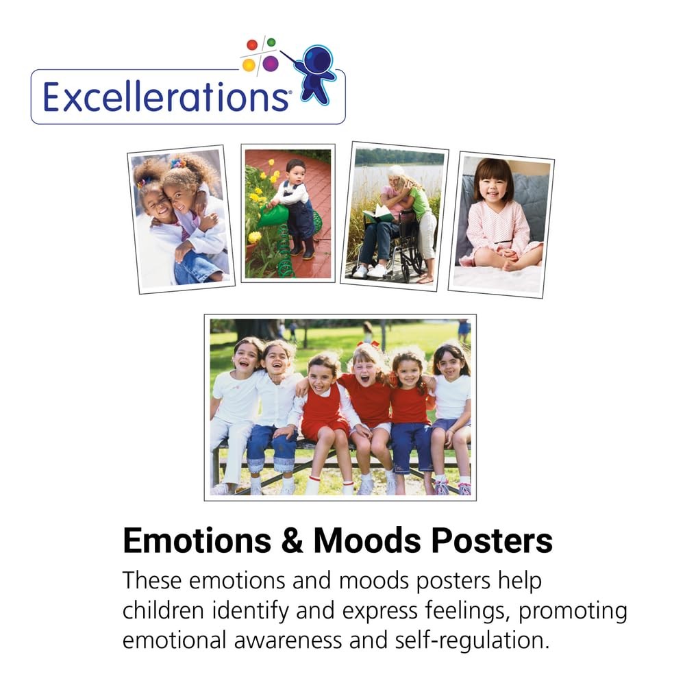 Real Photograph Emotions and Moods Posters, 16×12 inches, Pack of 25, Social …