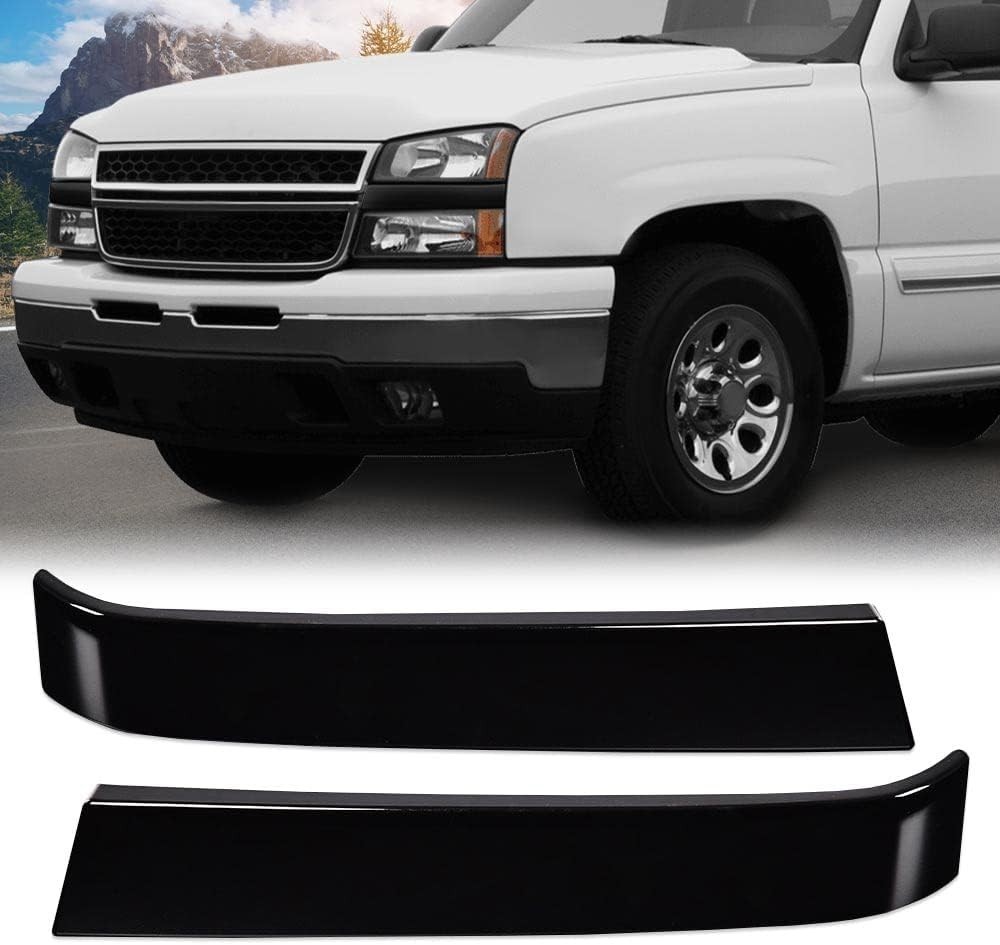PIT66 Grille Trims Set, Compatible with 2003-2007 Chevy Silverado, LH RH Driver