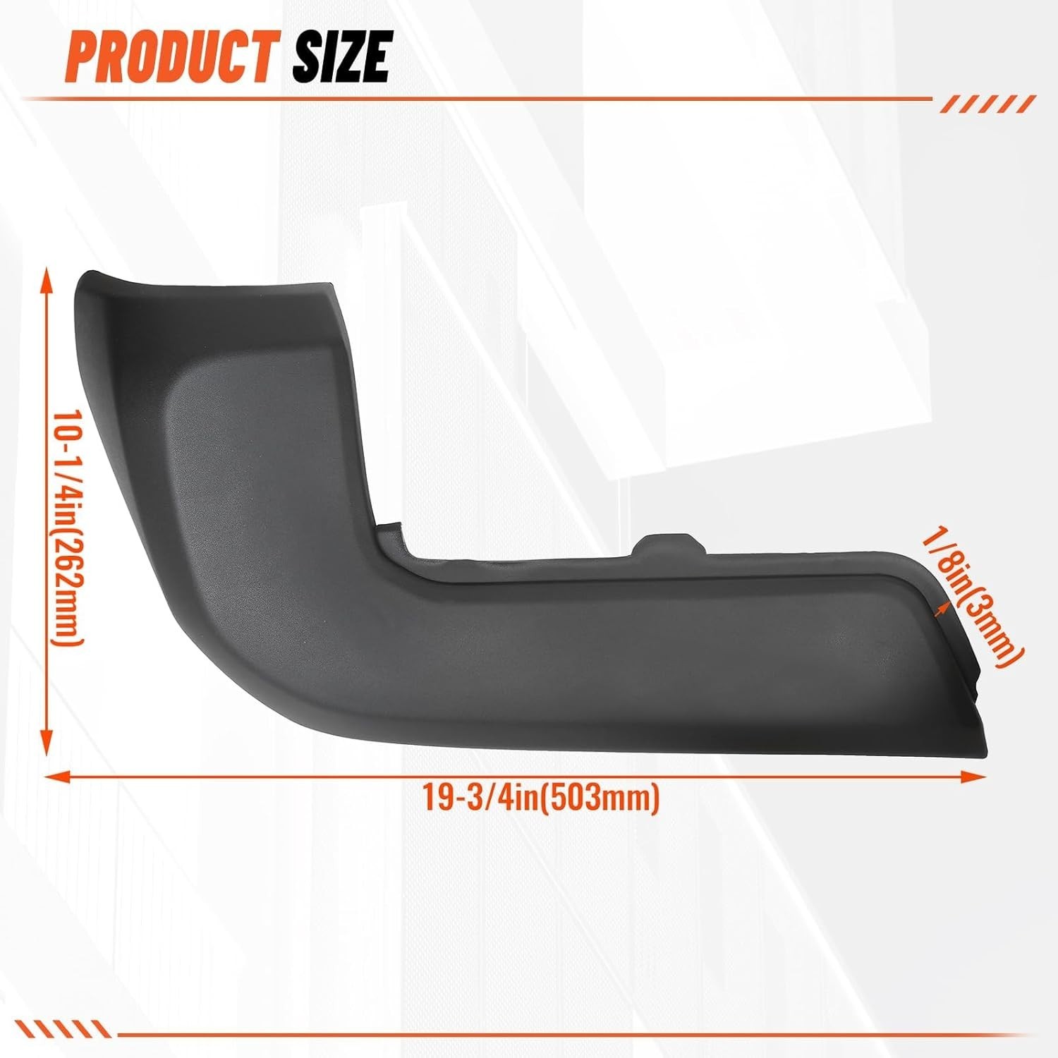 Rear Bumper End Cap Compatible With 2016-2023 Toyota Tacoma W/O Sensor Hole