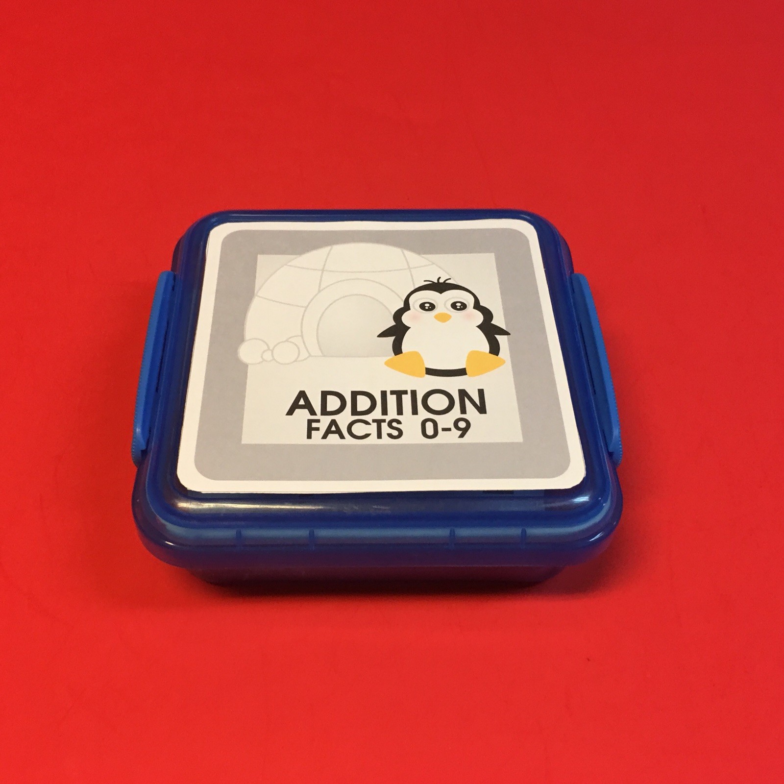 PENGUIN – Addition Facts 0-9 Matching Game 48 Cards with Storage box