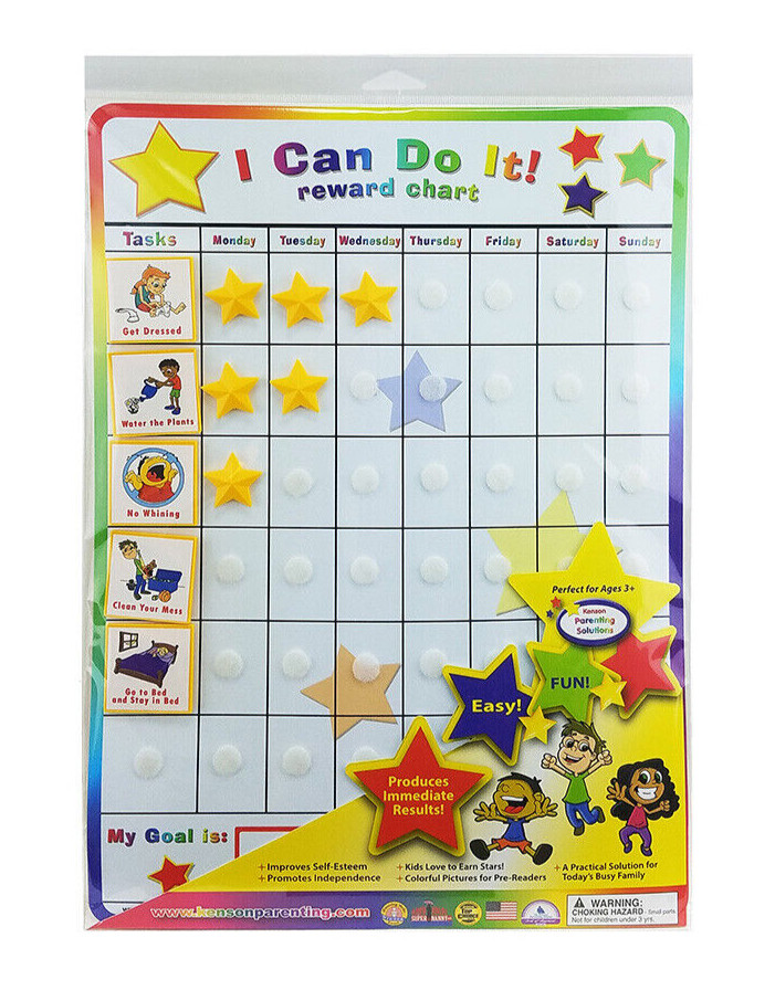 I Can Do It reward chart, Chore, behavior, incentive, potty, star chart for kids