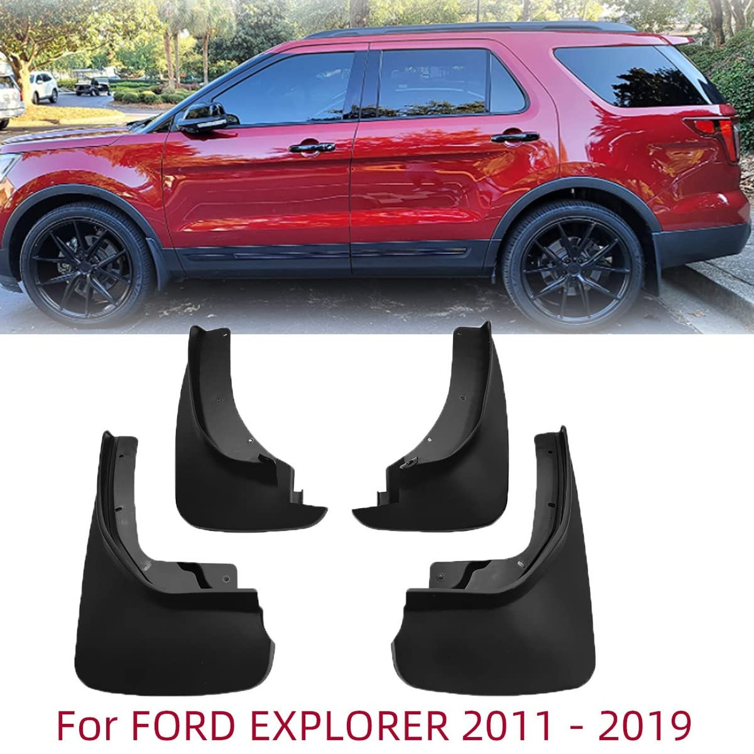 Mud Flaps Kit for Ford Explorer Accessories Mud Splash Guard Mud Flap Front a…