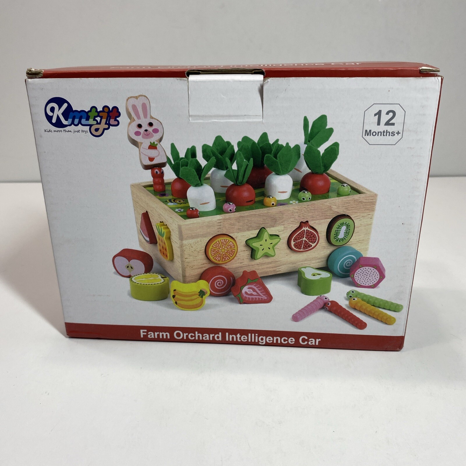 Toddlers Montessori Wooden Toys Farm Orchard Intelligence Car-Hand-Eye-Shapes