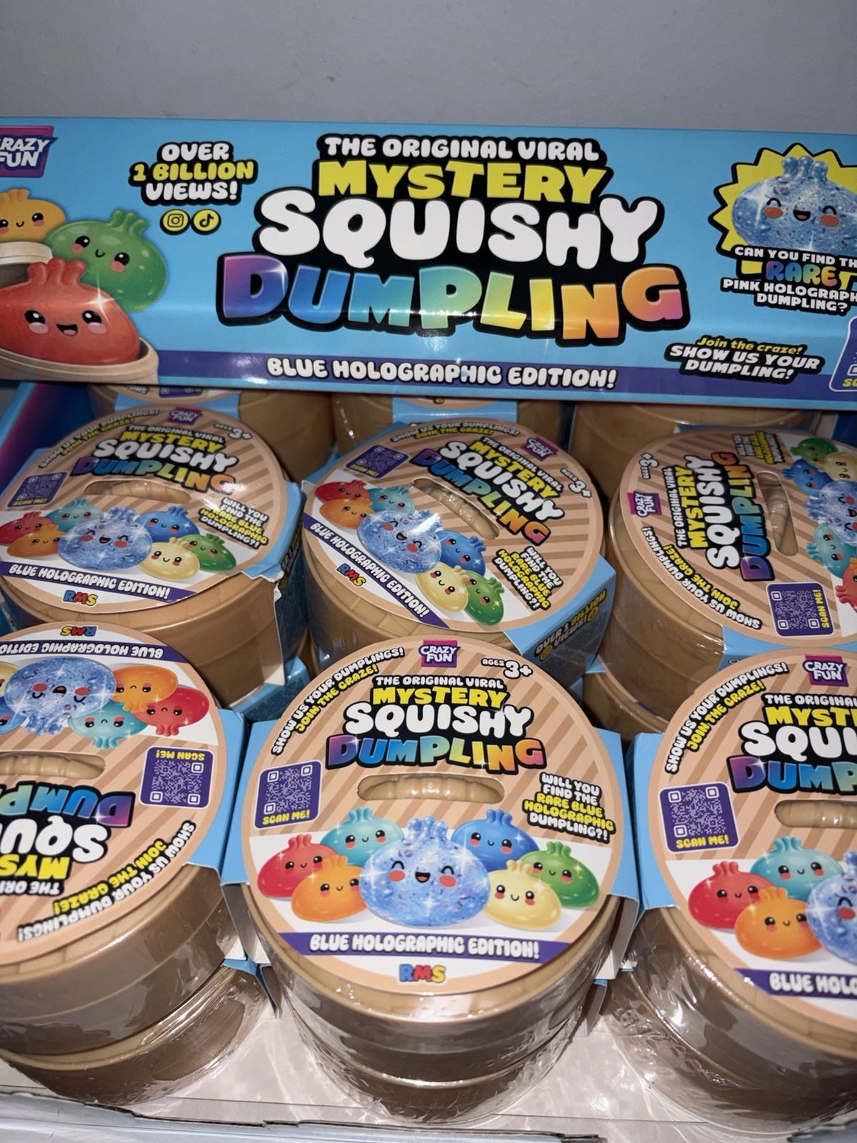 RMS Blue Holographic Edition Viral Squishy Dumpling New & Sealed
