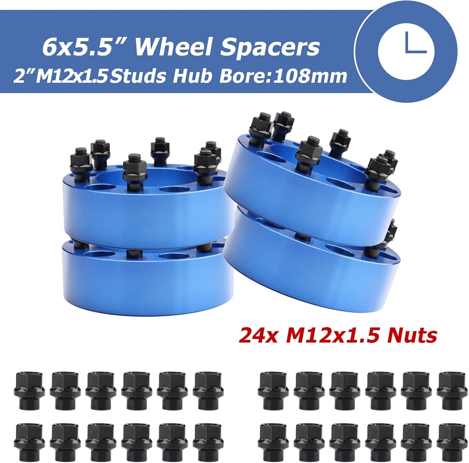 6×5.5 2″ Wheel Spacers Fit for Tacoma 4Runner Tundra FJ Land Cruiser, 6×139.7…